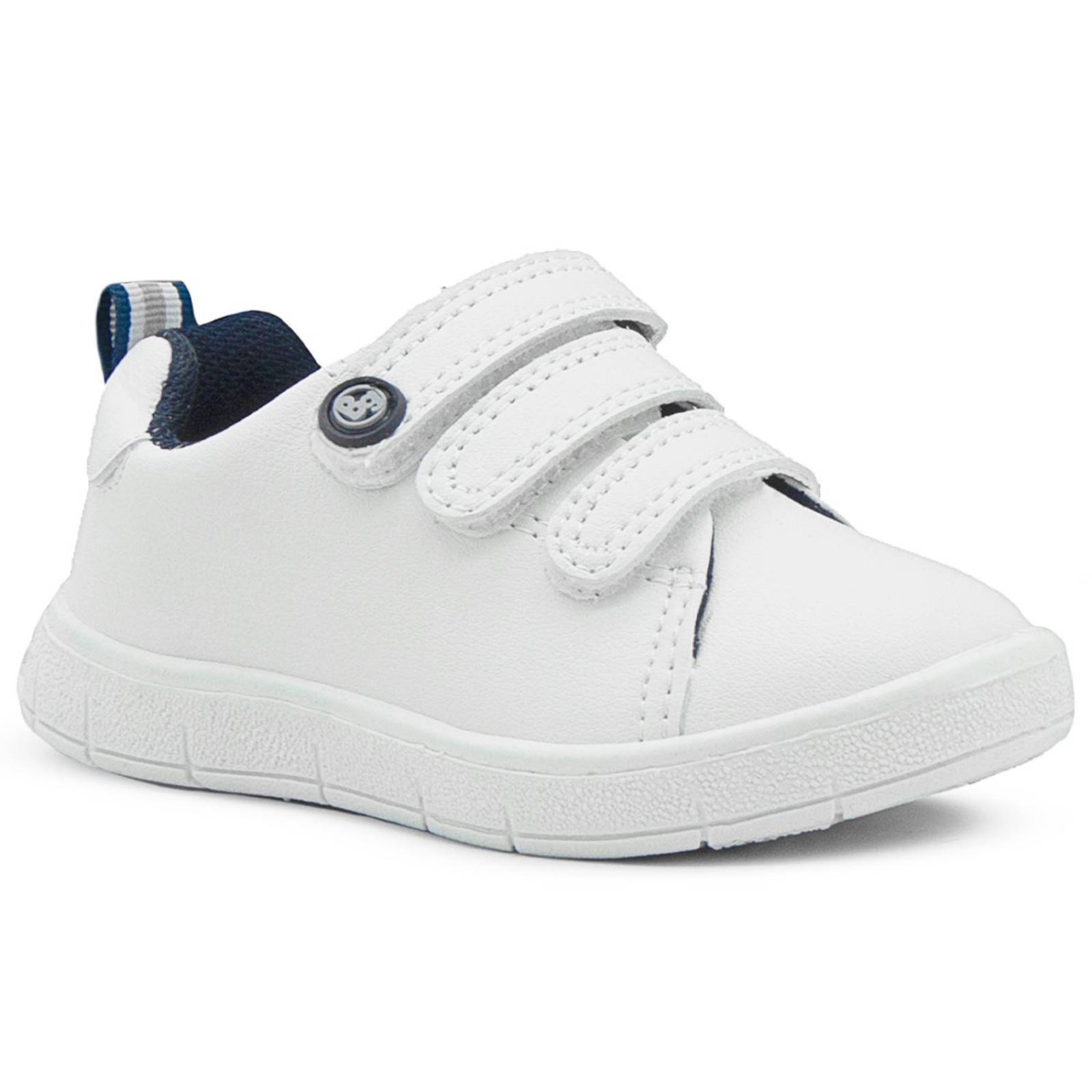 Tenis Escolar Para Niño Ajuste Velcro Bubble Gummers Blanco 