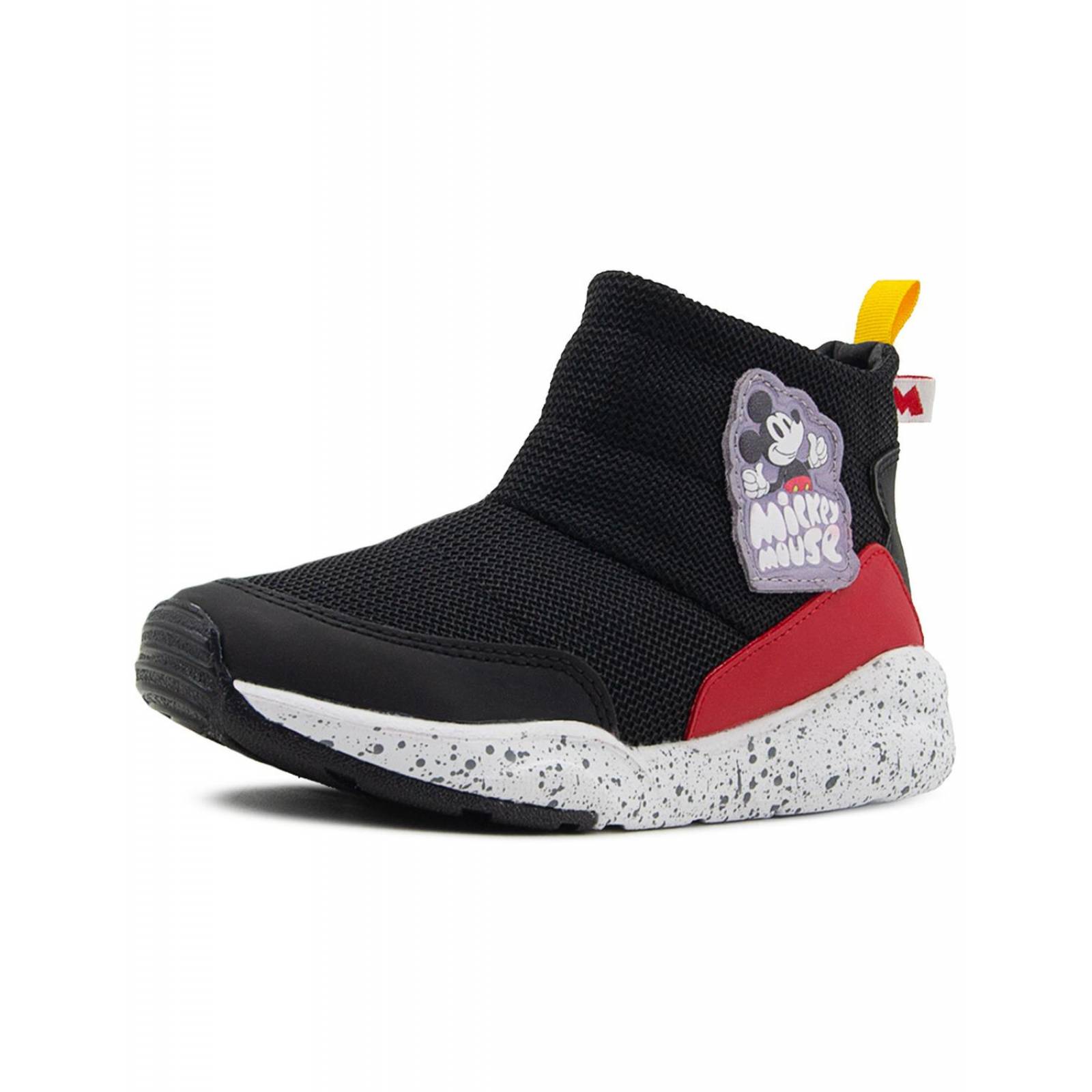Tenis Niño Bota Tropicana Negro Mickey Mouse Antiderrapates 