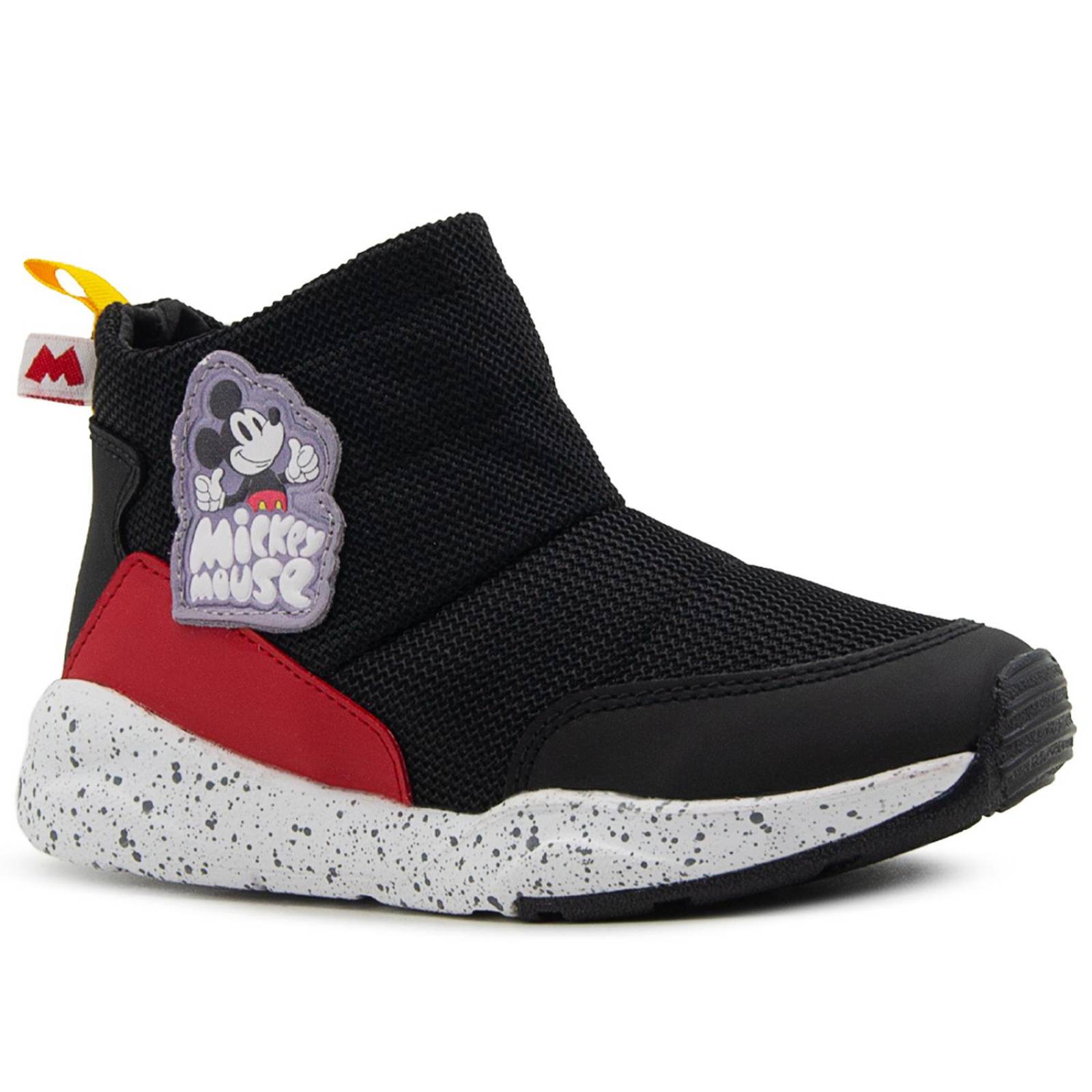 Tenis Niño Bota Tropicana Negro Mickey Mouse Antiderrapates 