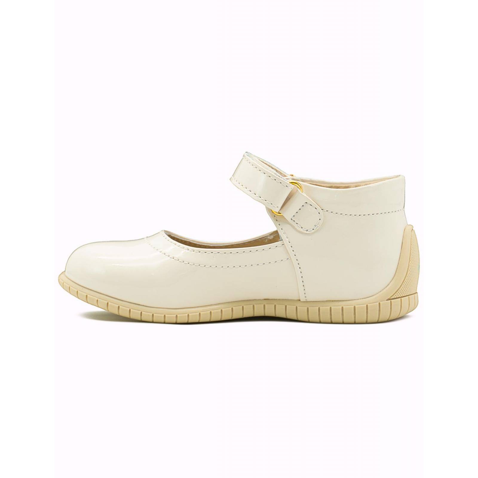 Merceditas Karsten Niña Charol Hueso Velcro Antiderrapante 