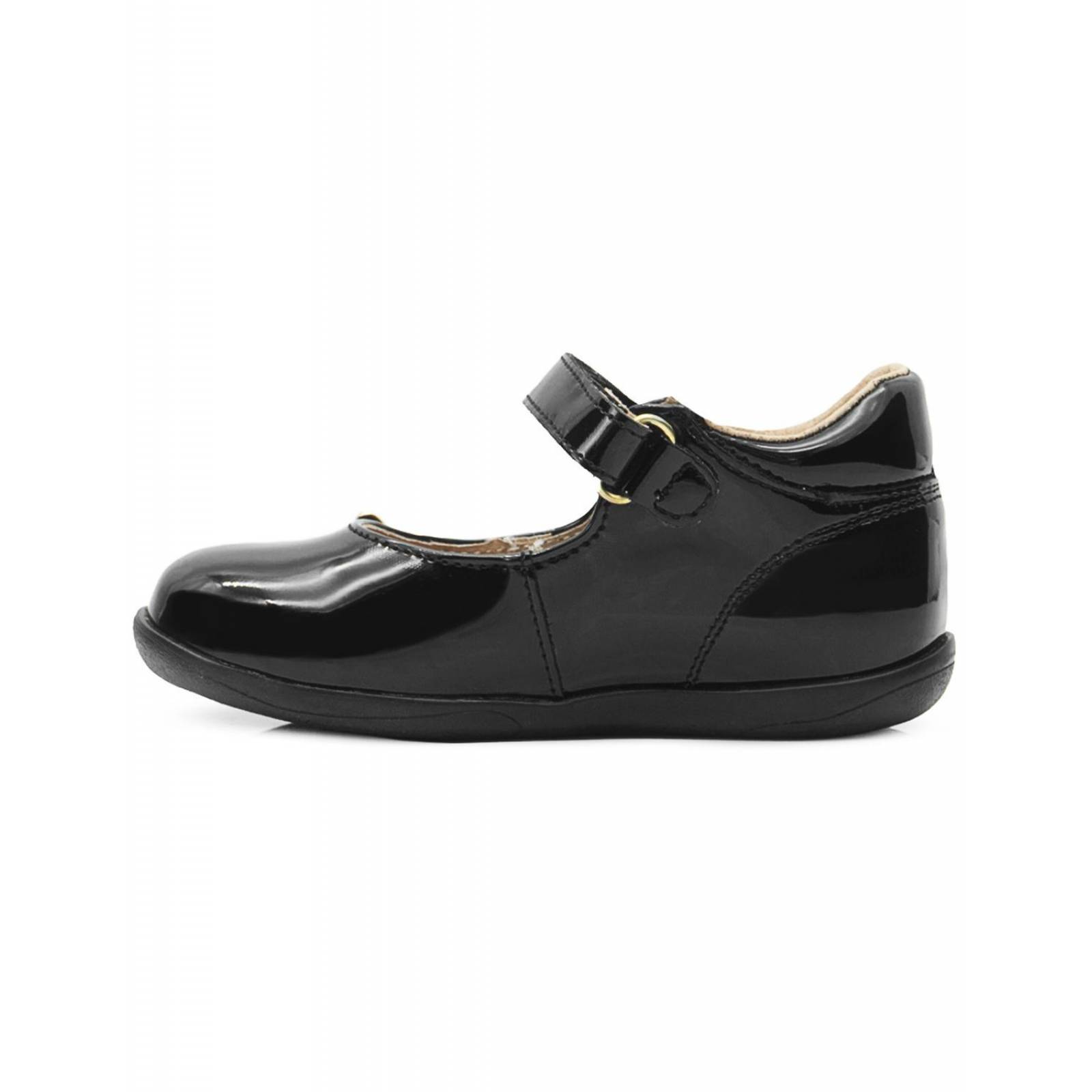 Zapato niña Escolar Karsten Charol Negro Velcro 13-16 