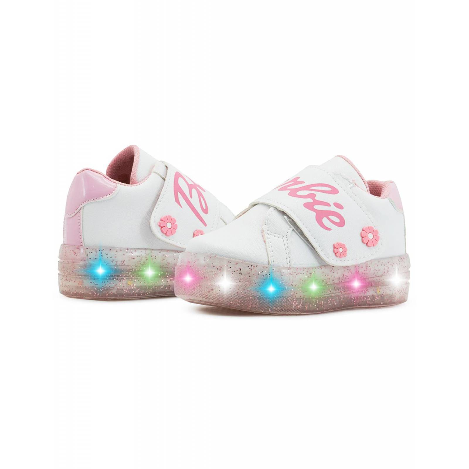 Tenis Luces Led Para Niña Velcro Personajes 15-17