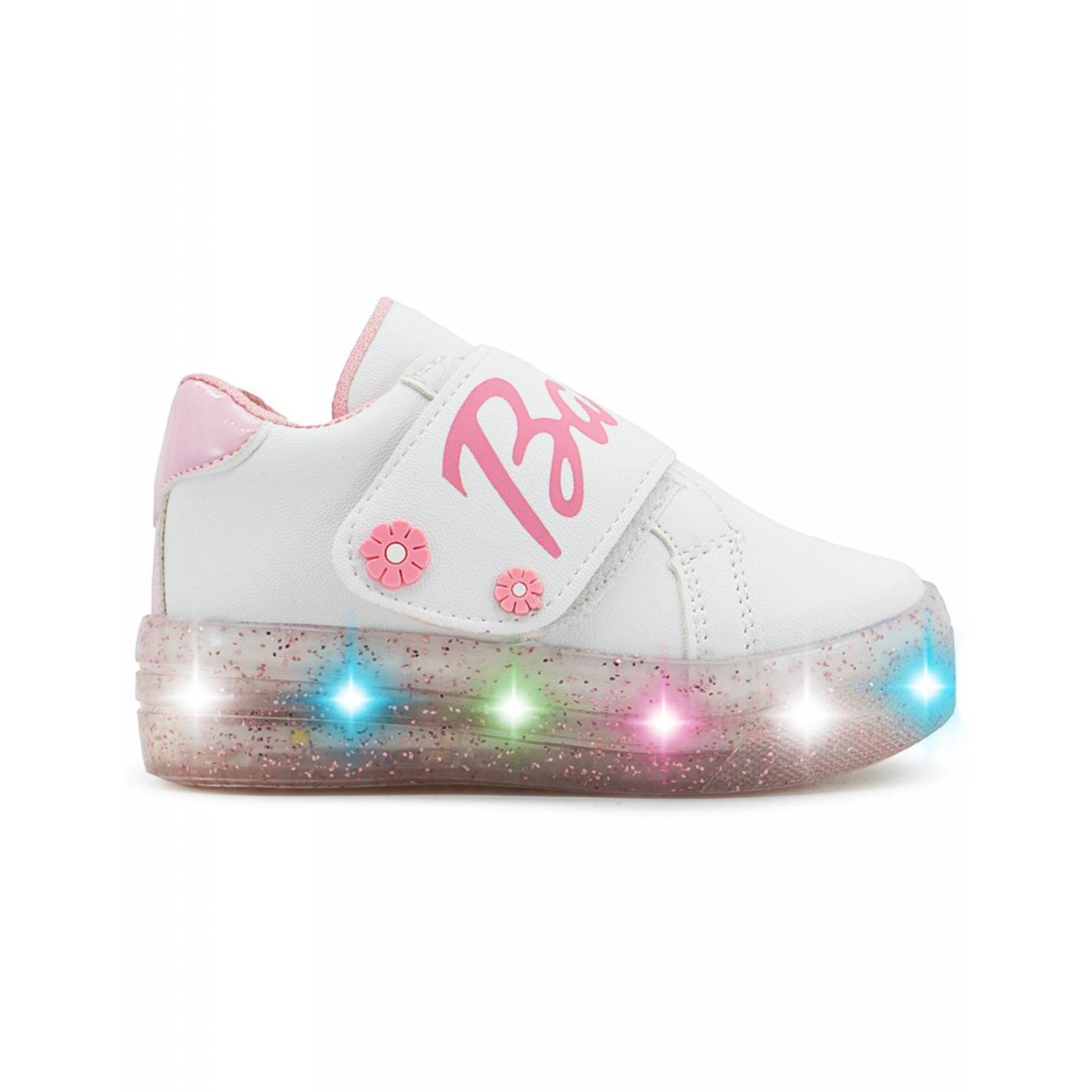 Tenis Luces Led Para Niña Velcro Personajes 15-17