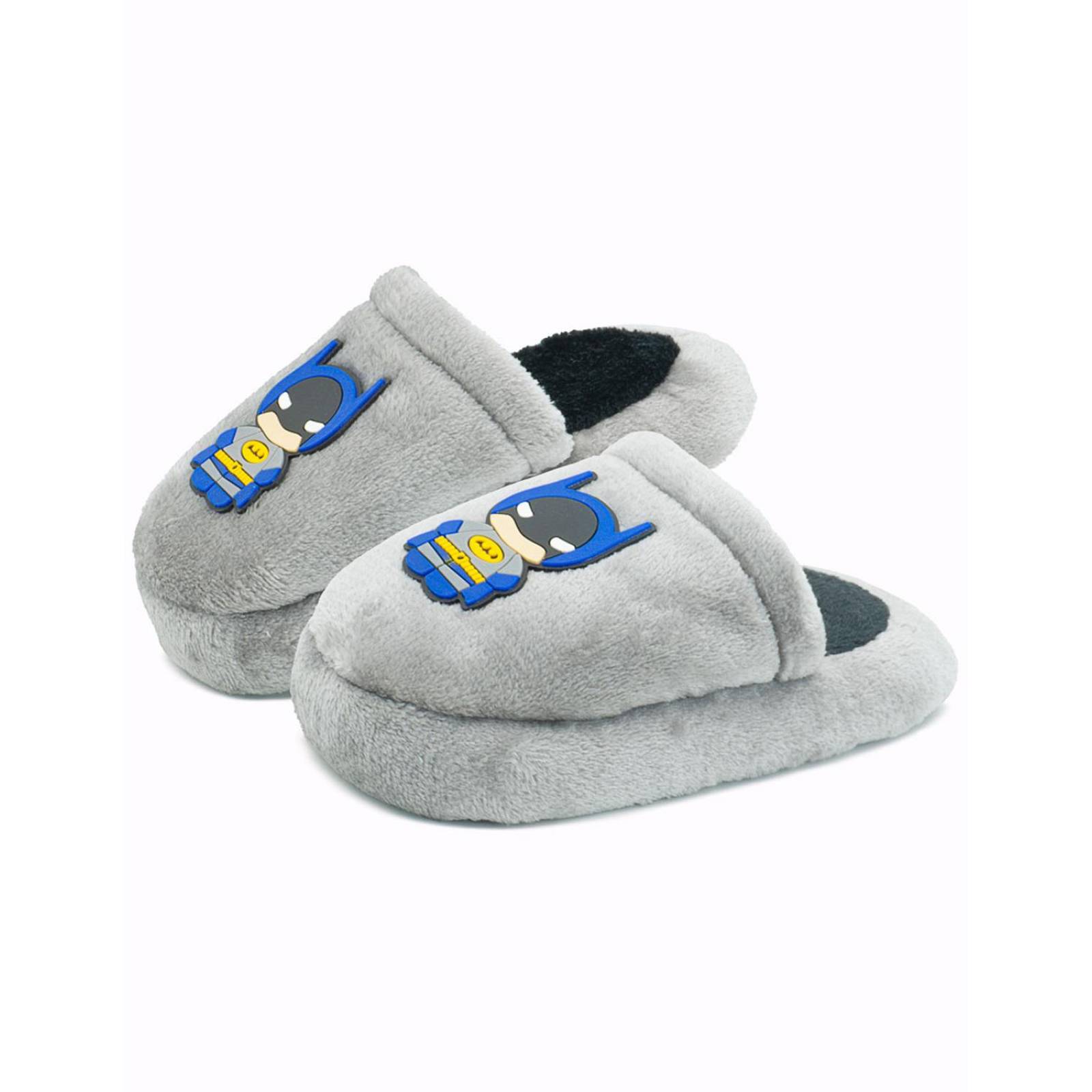 Pantufla Pequenos Pasos Niño Batman Gris Afelpada 18-19.5 