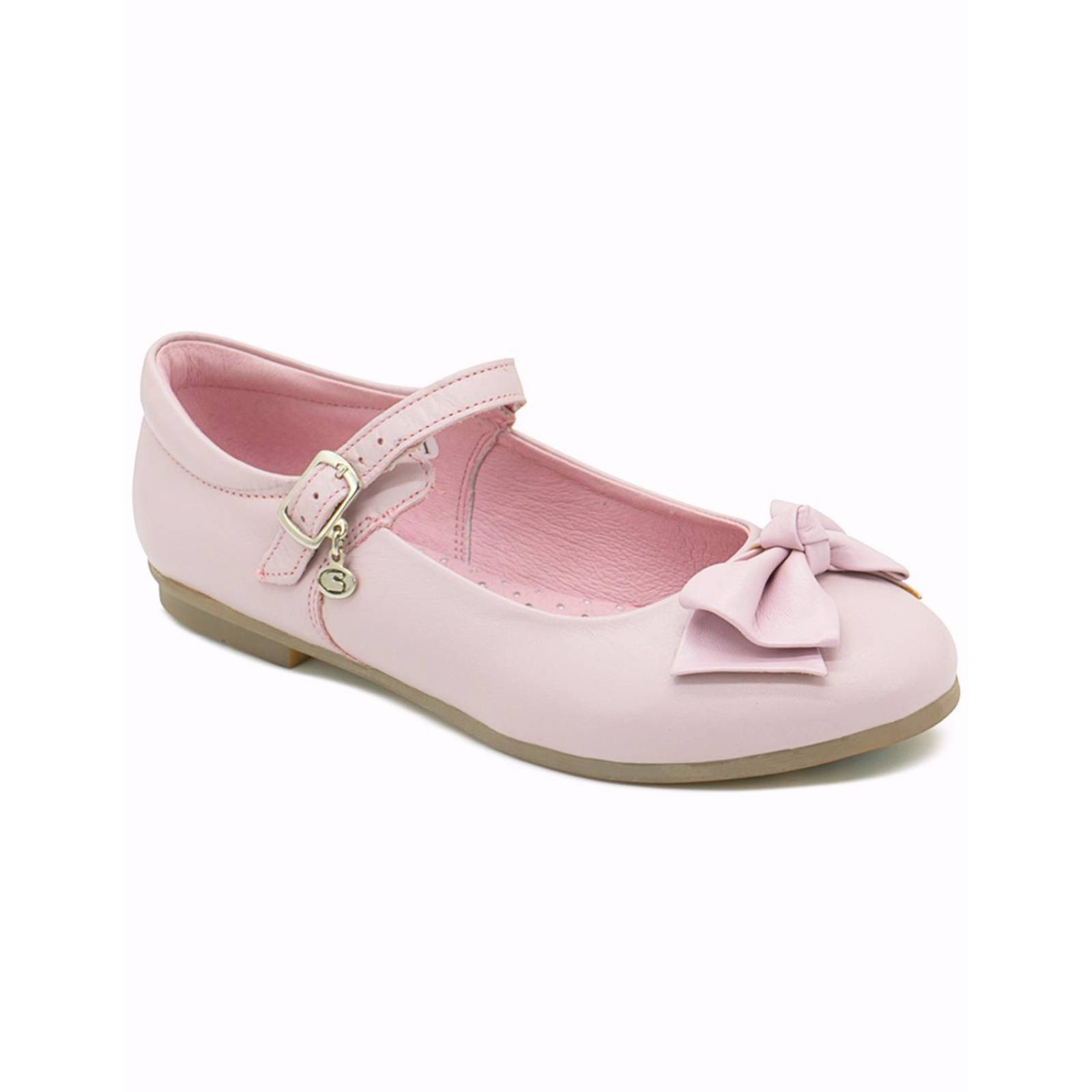 Zapatillas Niña Coqueta Rosa Pastel Moño Antiderrapante
