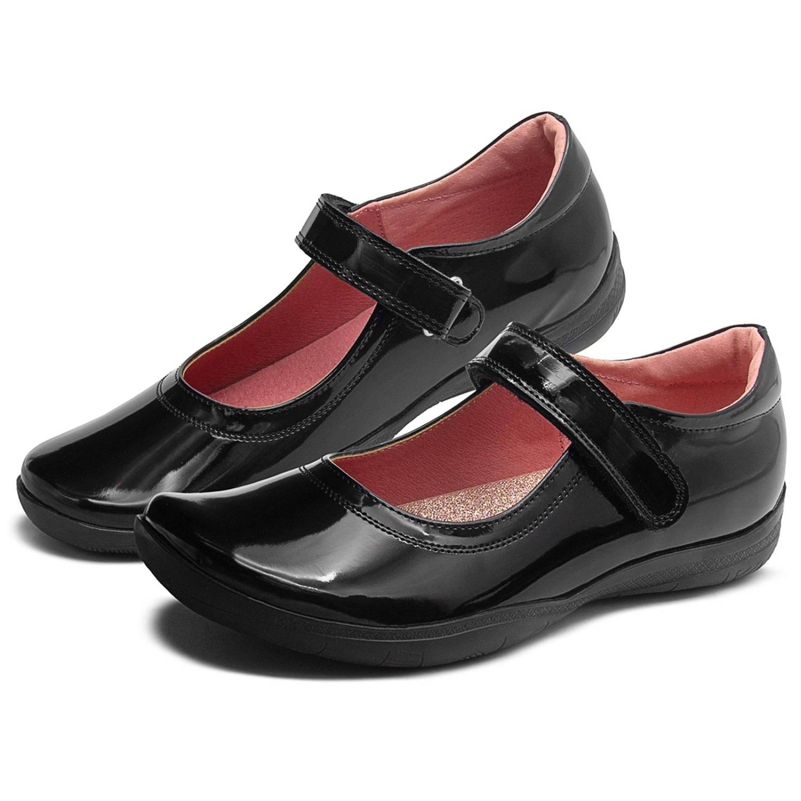 Zapato Tropicana Niña Escolar Charol Negro Casuales 18-26