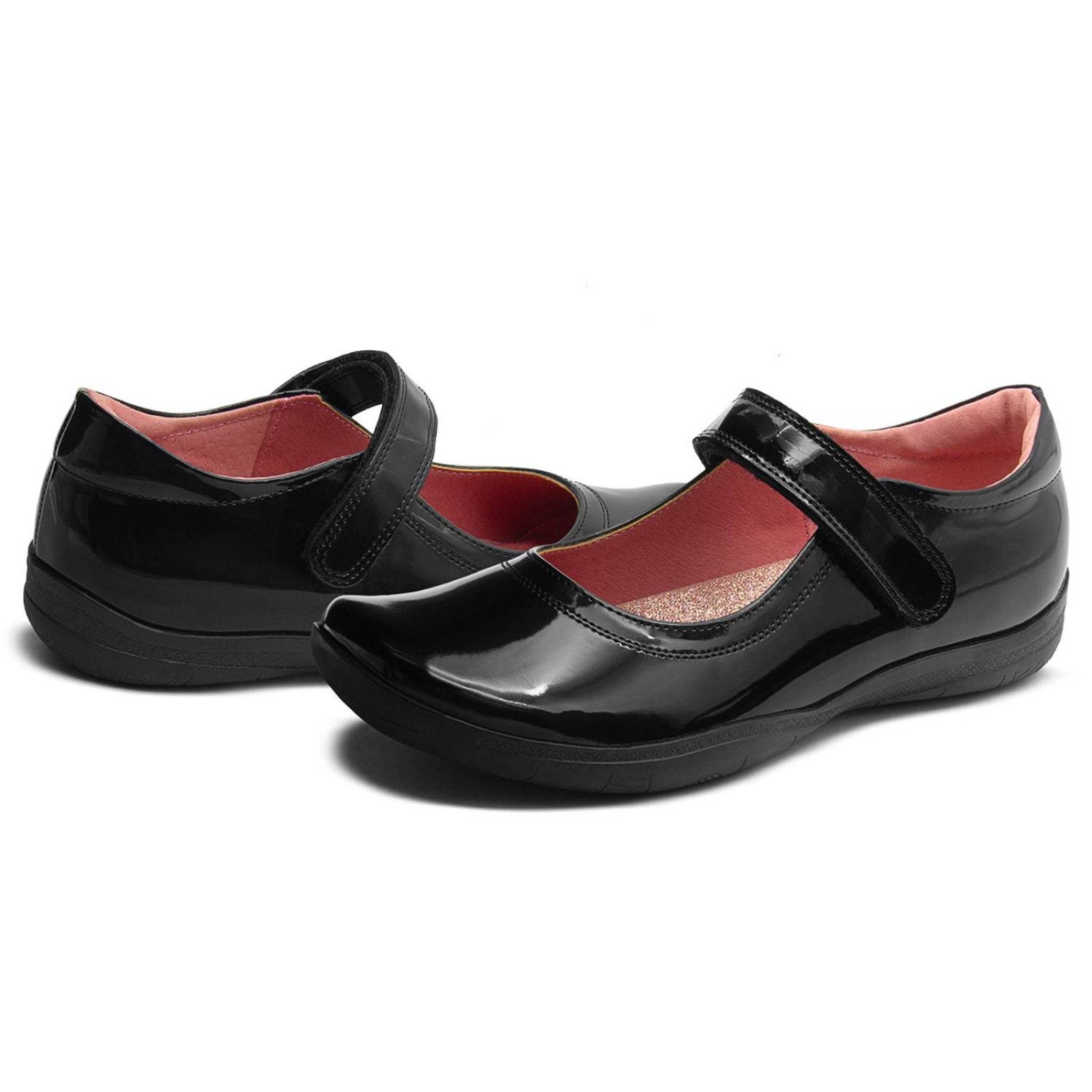 Zapato Tropicana Niña Escolar Charol Negro Casuales 18-26