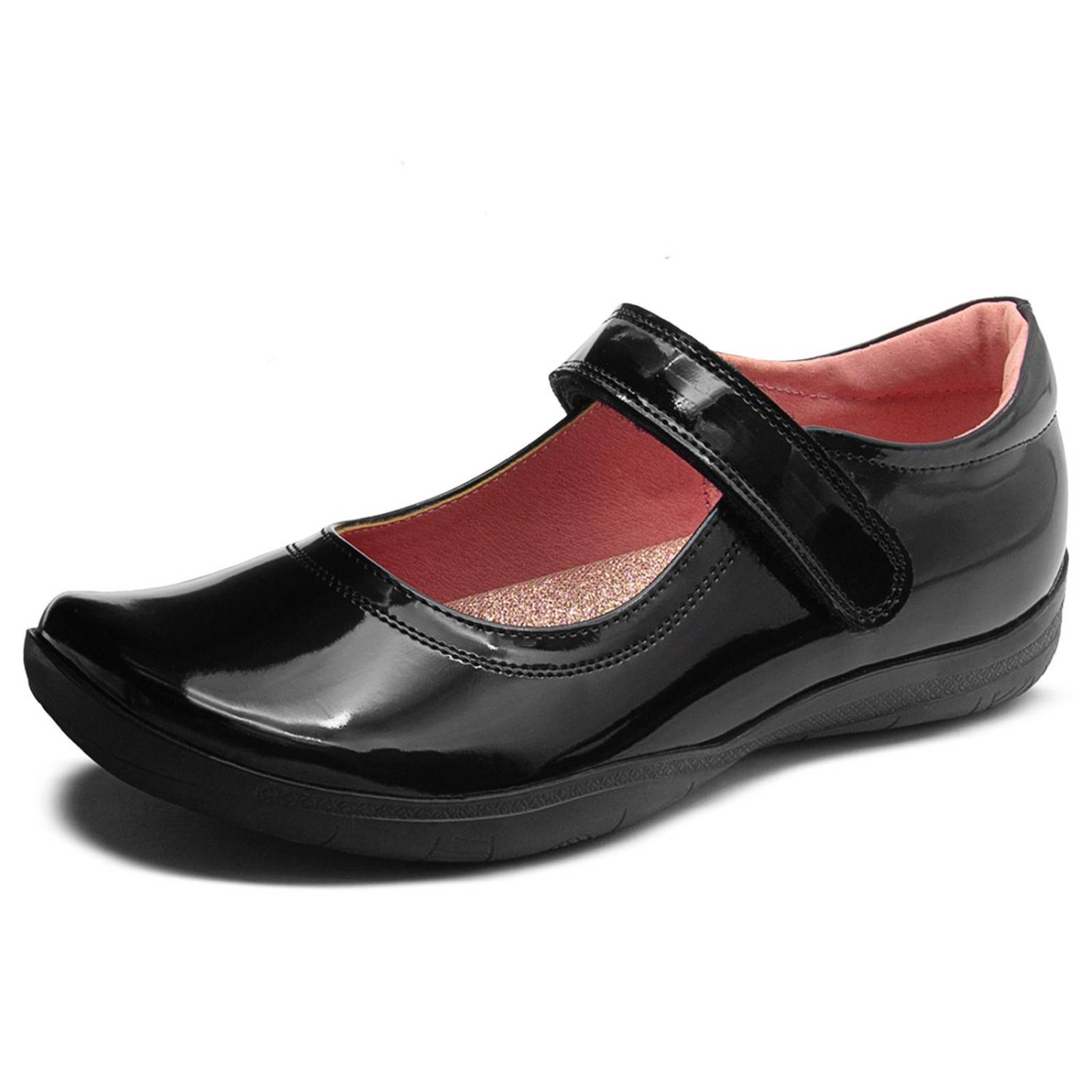 Zapato Tropicana Niña Escolar Charol Negro Casuales 18-26