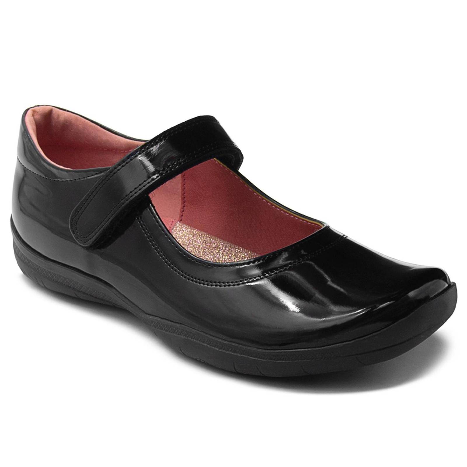 Zapato Tropicana Niña Escolar Charol Negro Casuales 18-26