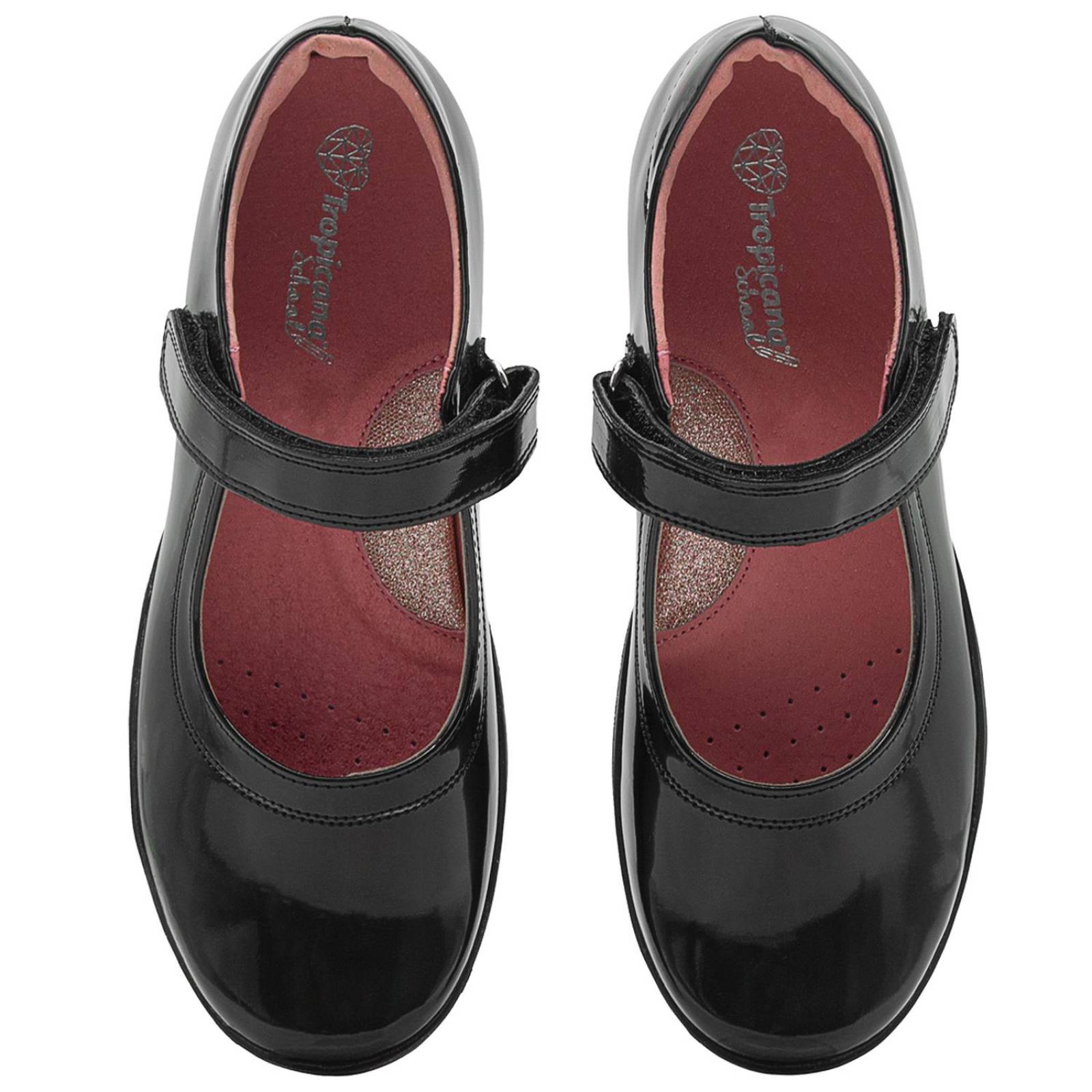 Zapato Tropicana Niña Escolar Charol Negro Casuales 18-26
