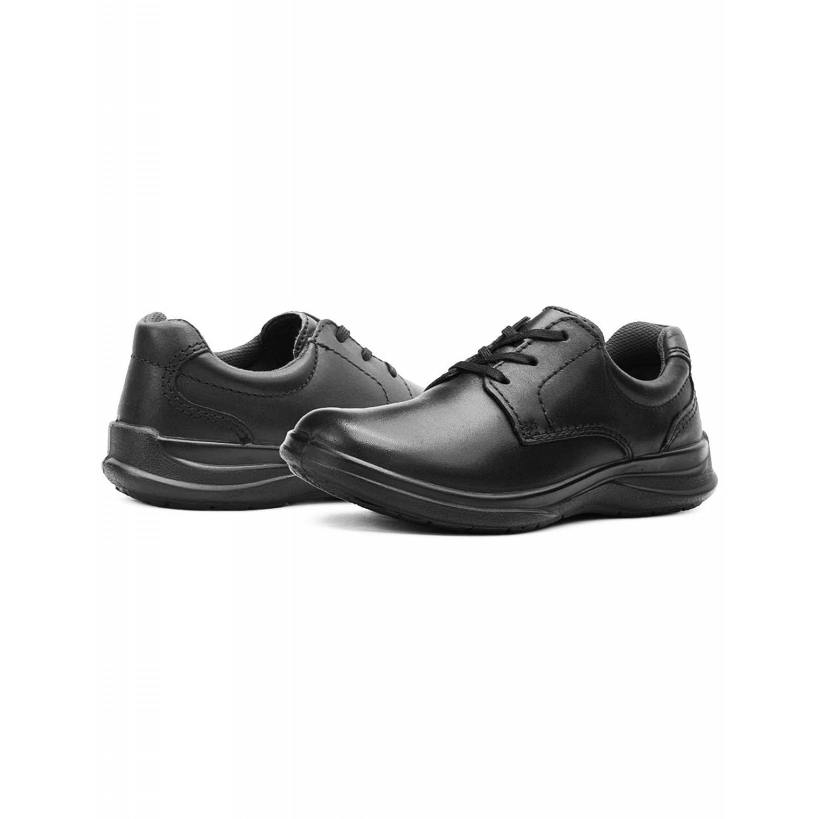Zapato Flexi Escolar Niño Casual Antiderrapante Negro 17-21 