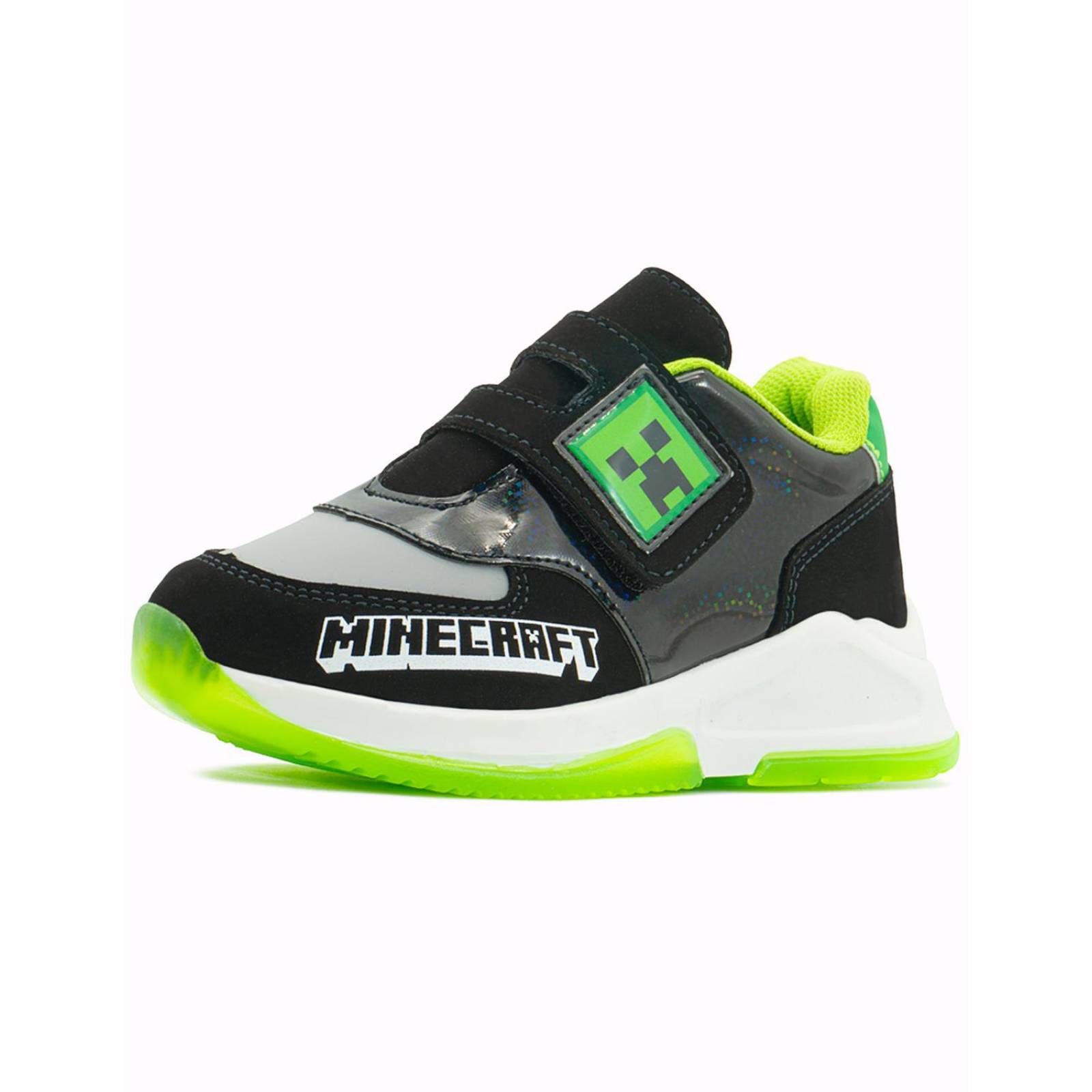 Yuyin Tenis Niño Minecraft Creepers Velcro Negro Casual