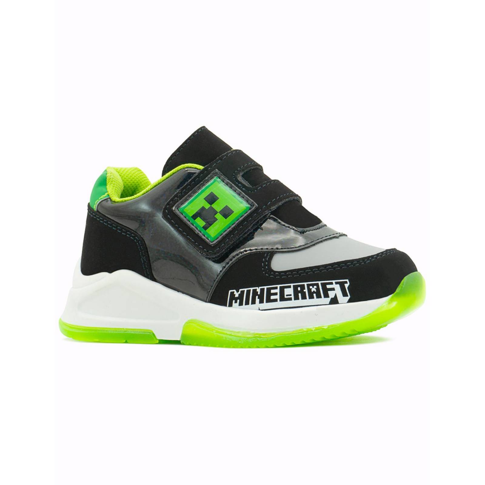 Yuyin Tenis Niño Minecraft Creepers Velcro Negro Casual