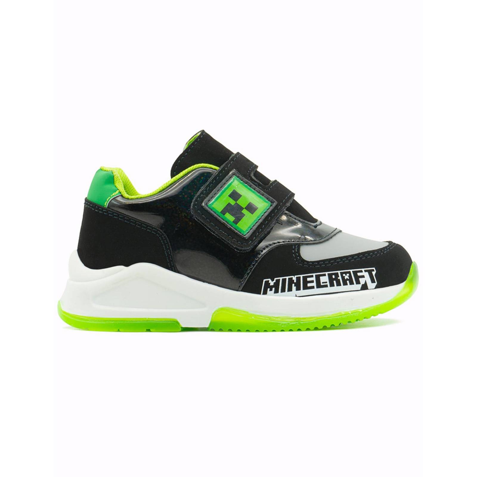 Yuyin Tenis Niño Minecraft Creepers Velcro Negro Casual