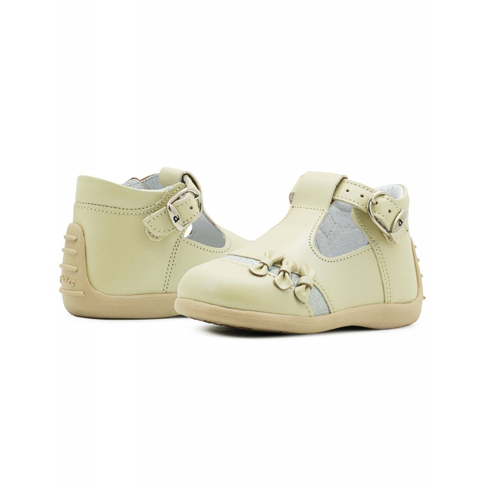 Zapatos Niña Andanenes Andante Piel Ajuste T Nacarado Beige 