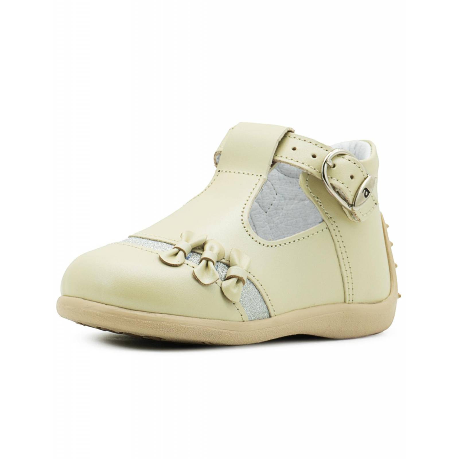 Zapatos Niña Andanenes Andante Piel Ajuste T Nacarado Beige 