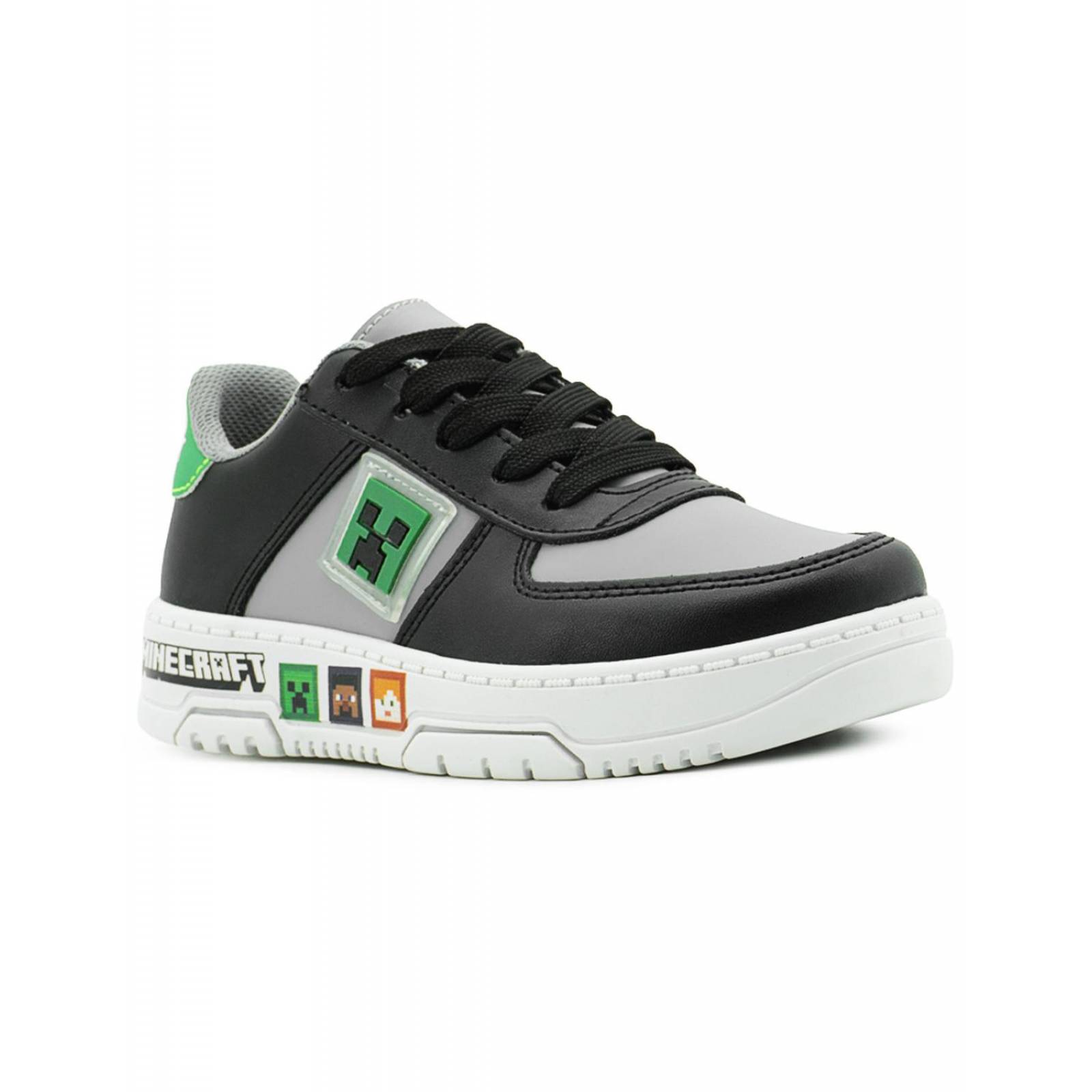 Yuyin Niño Tenis Negro Antiderrapante Minecraft Casuales 