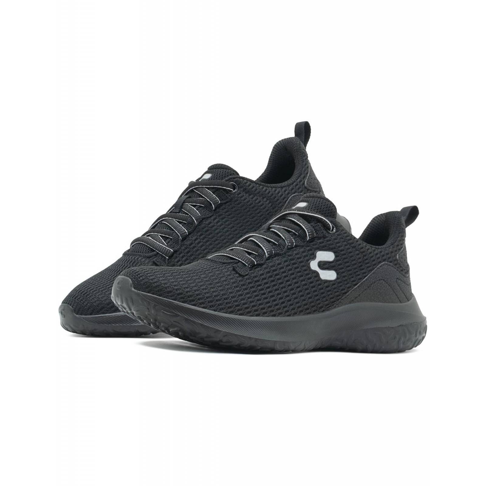 Charly Dama Tenis Negro Walking Relax Antiderrapante 22-27 