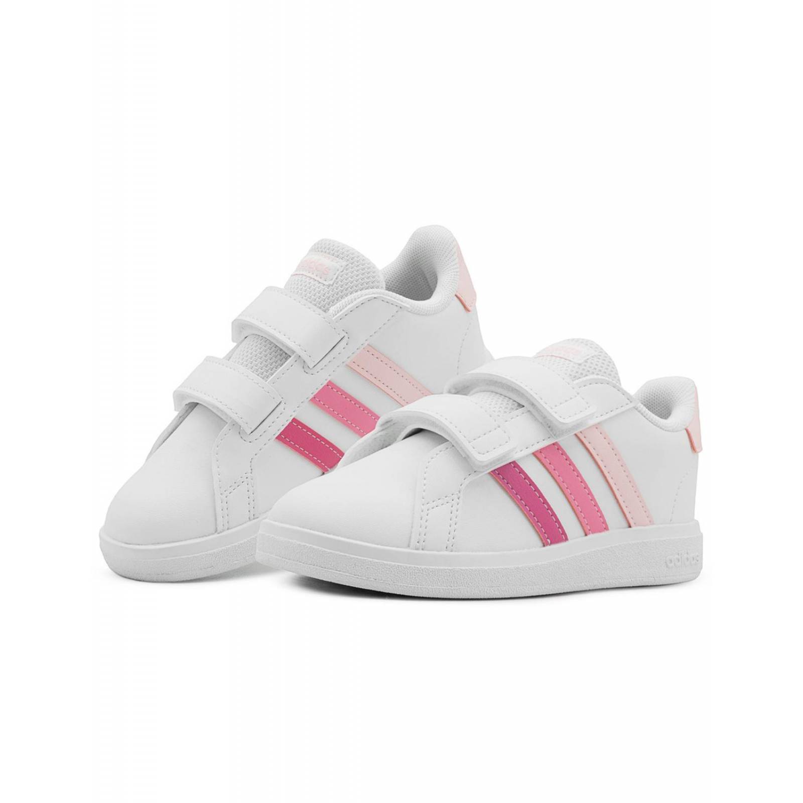 "Tenis Adidas para Bebes Blancos y Fiusha" 