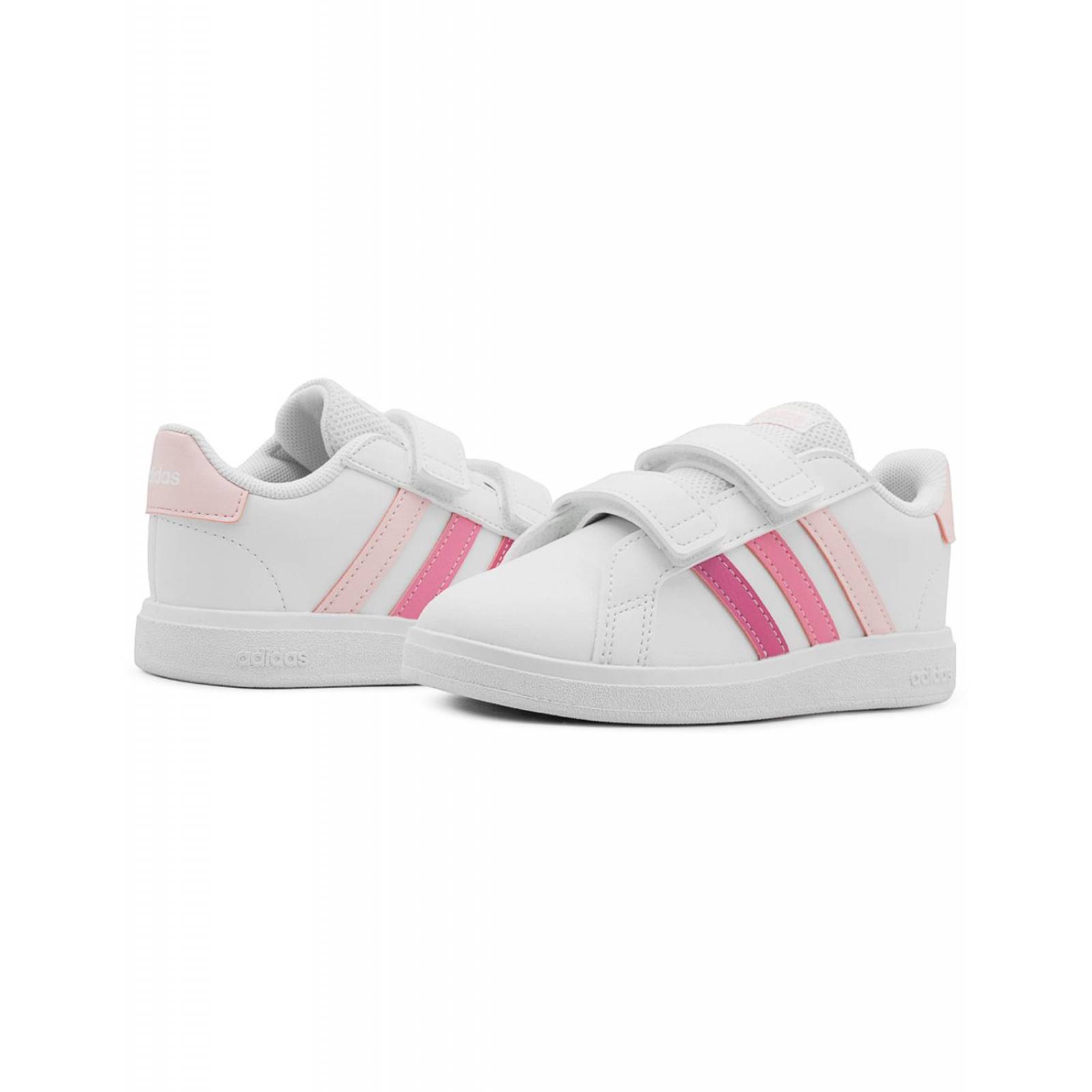 Tenis Adidas para Bebes Blancos y Fiusha