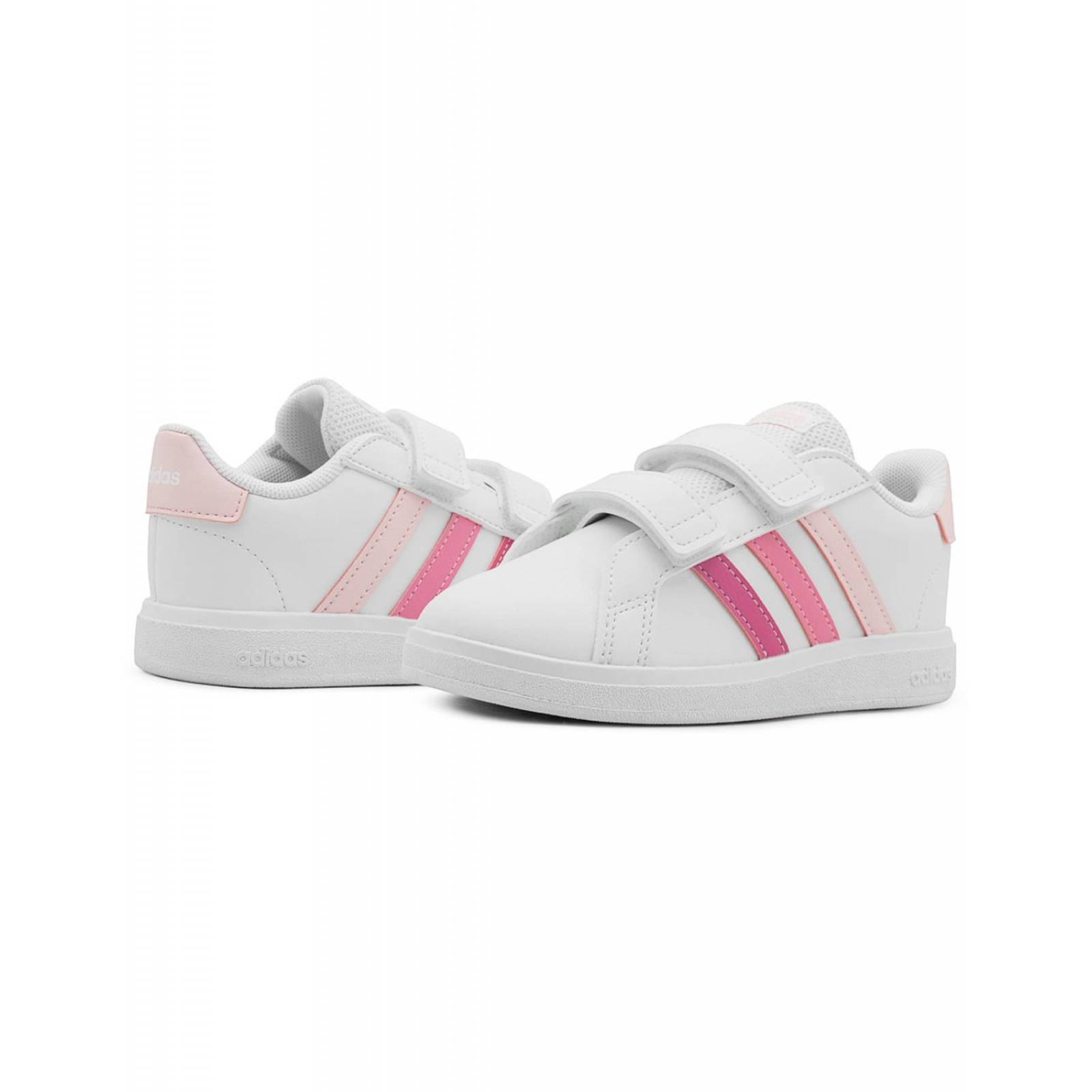 "Tenis Adidas para Bebes Blancos y Fiusha" 