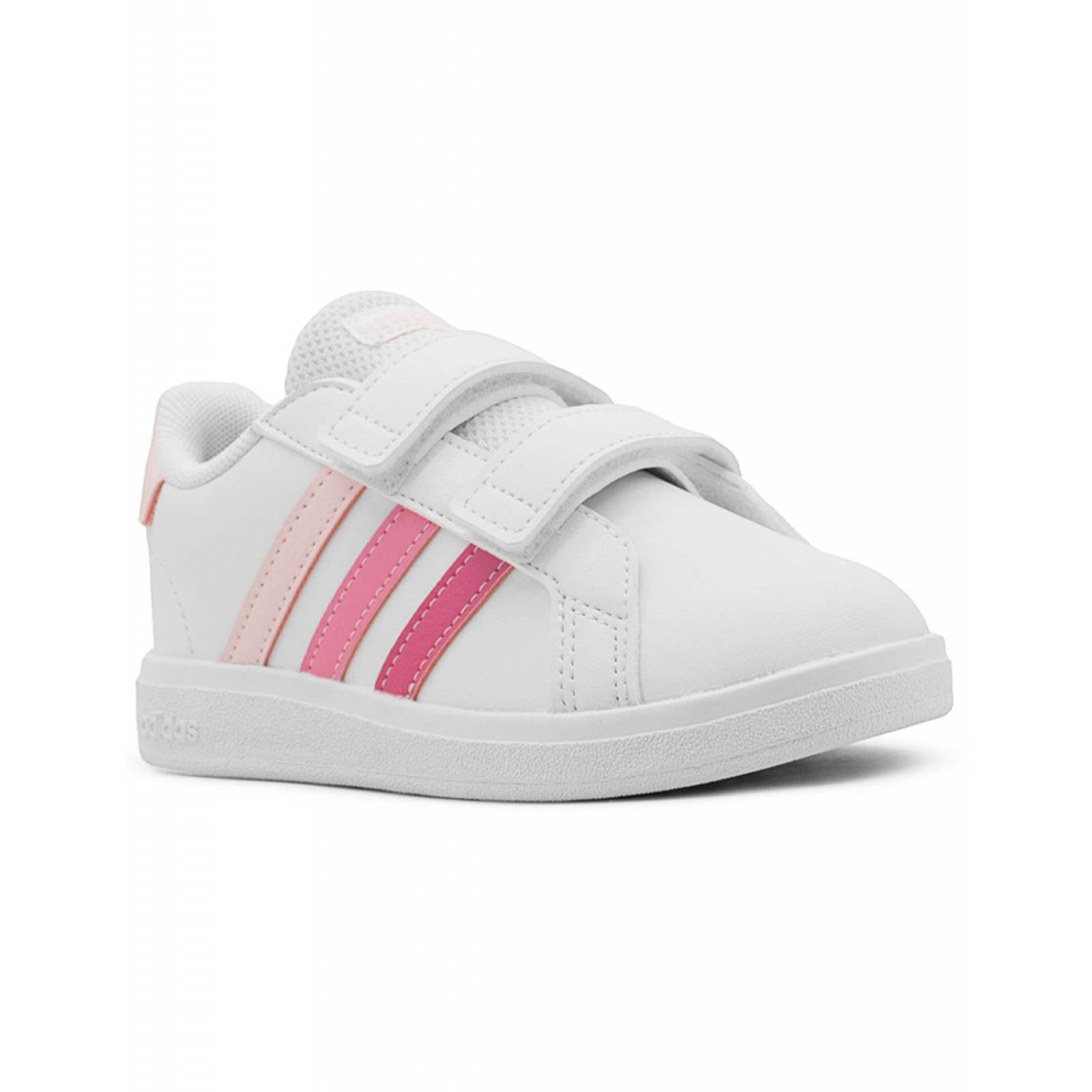 "Tenis Adidas para Bebes Blancos y Fiusha" 