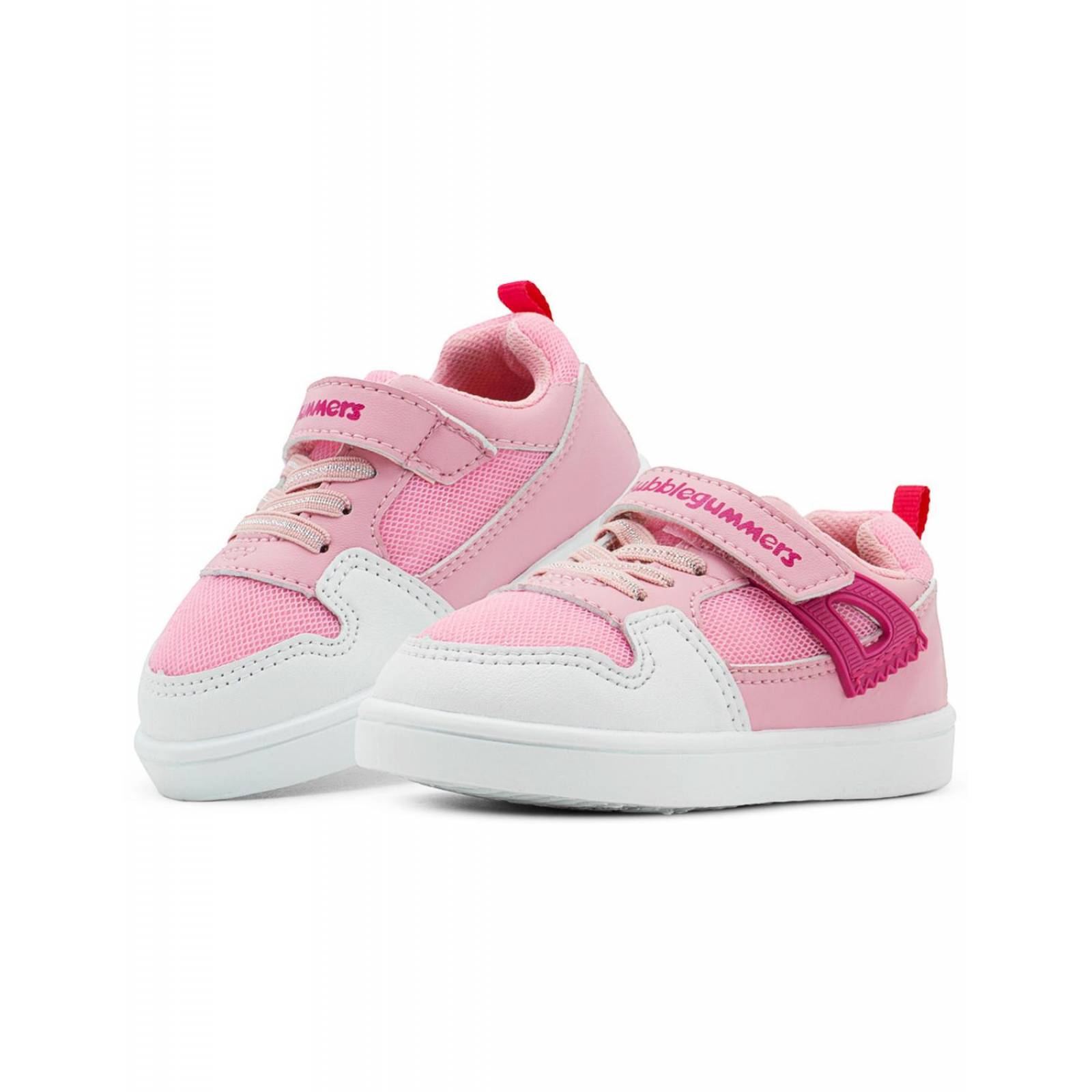 Tenis Para Niña Casual Bubble Gummers Velcro Rosa 14-19 