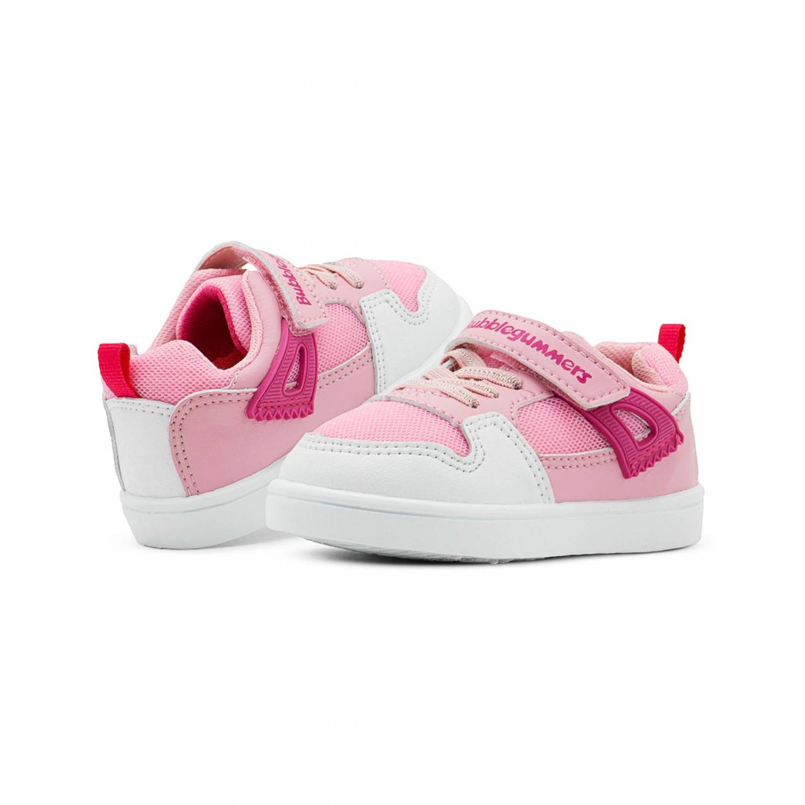 Tenis Para Niña Casual Bubble Gummers Velcro Rosa 14-19 