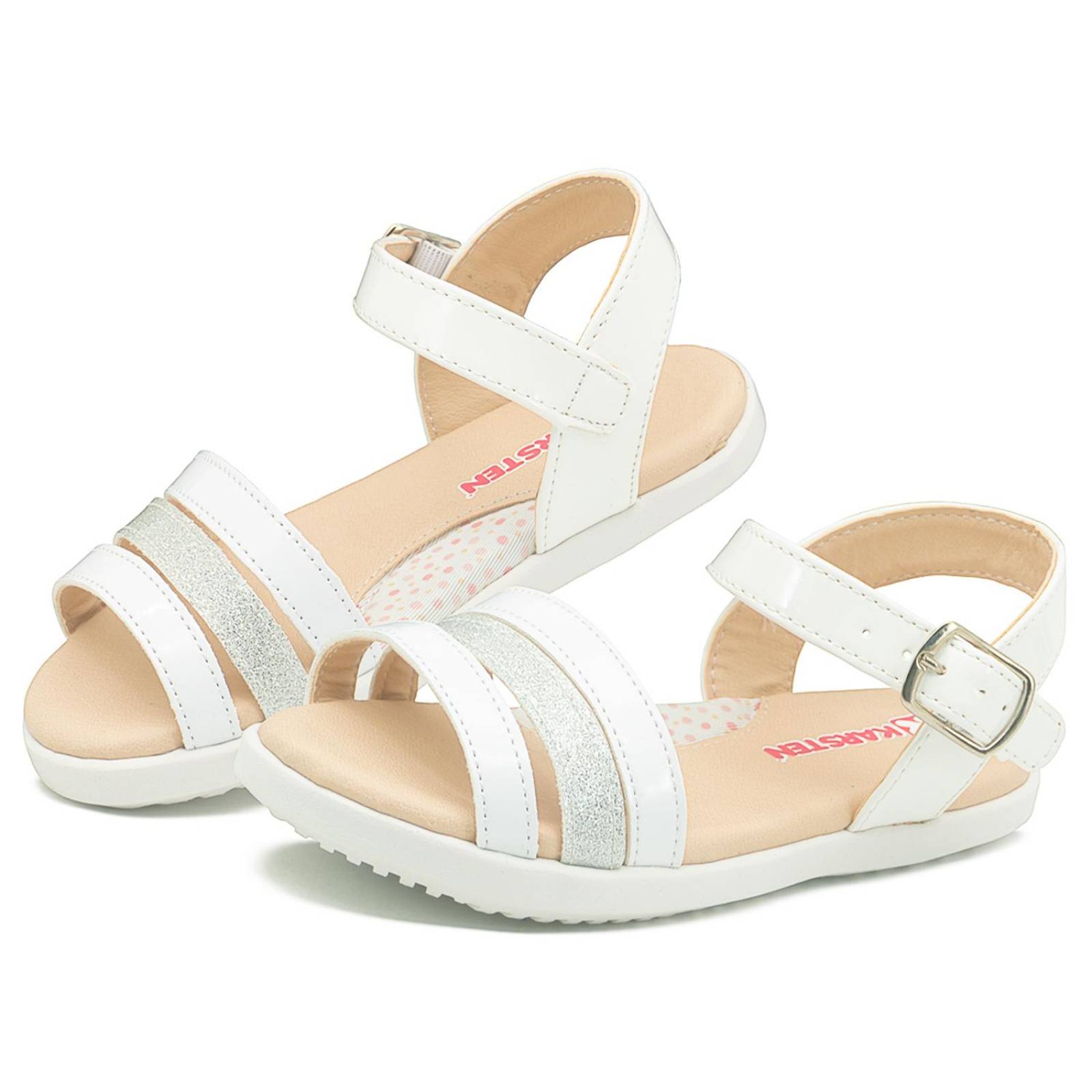 Huarache Para Niña Moda Casual Verano Charol Glitter 