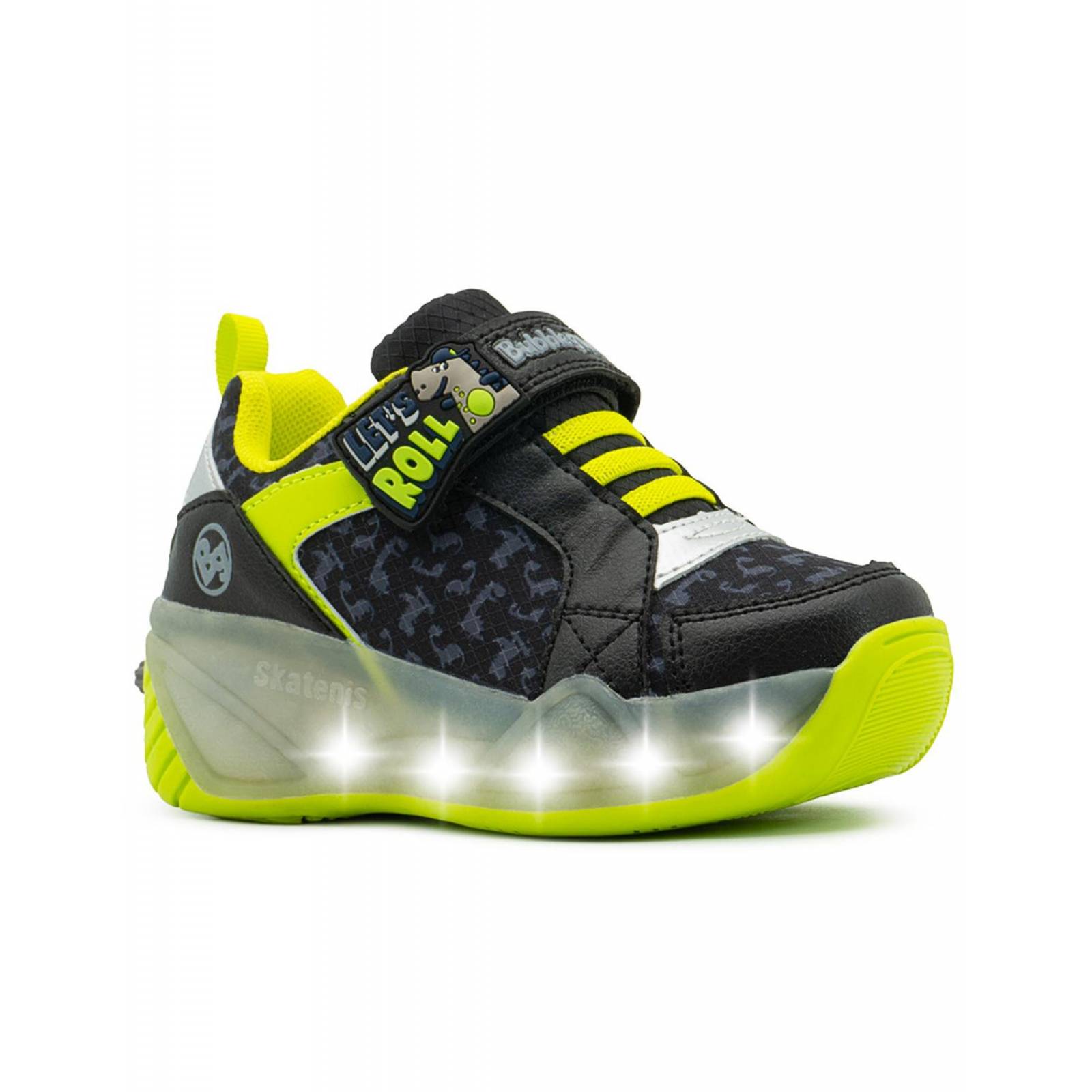 Tenis Patín Retractil Niño Bubble Gummers Dinosaurio 17-23 