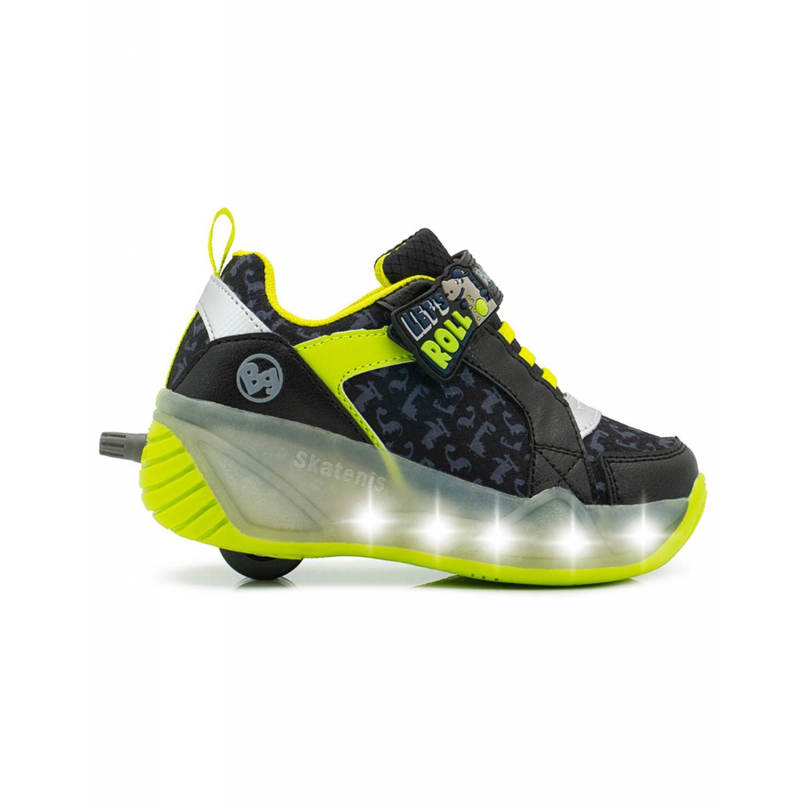 Tenis Patín Retractil Niño Bubble Gummers Dinosaurio 17-23 