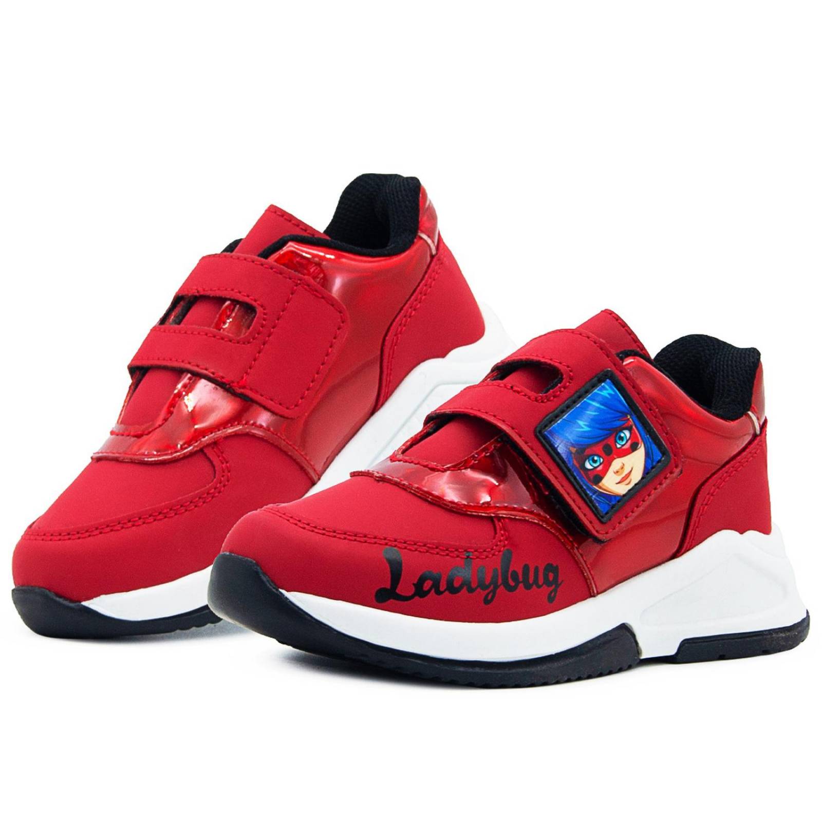 Tenis De Lady Bug Para Niña Marinette Miraculous Velcro