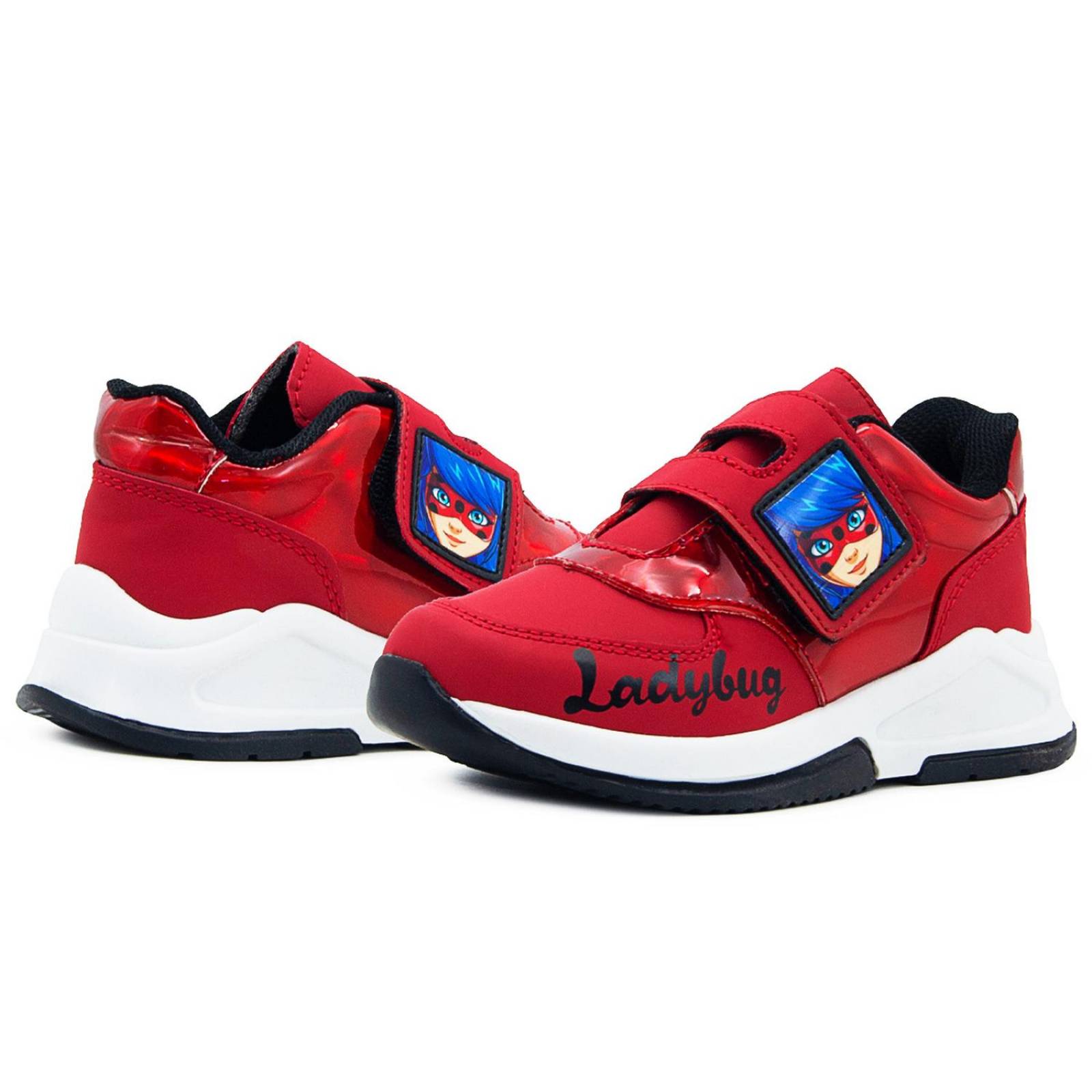 Tenis De Lady Bug Para Niña Marinette Miraculous Velcro