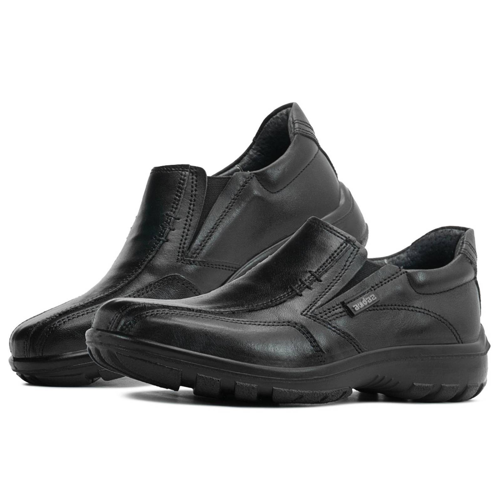 Zapato Escolar Audaz Para Niño Ajuste Resorte 100% Piel 