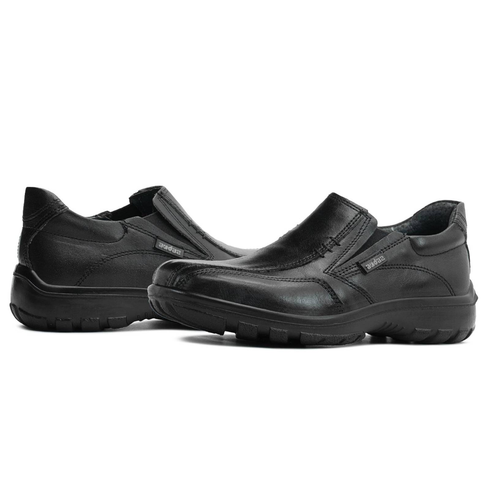 Zapato Escolar Audaz Para Niño Ajuste Resorte 100% Piel 