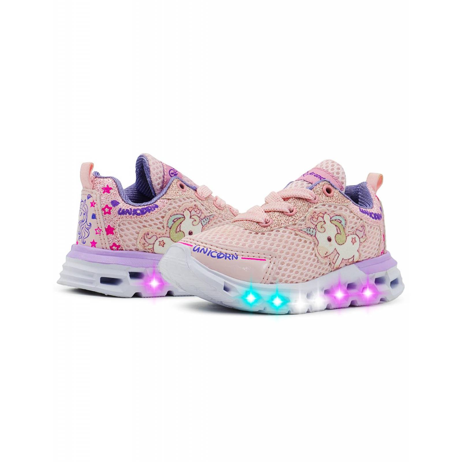 "Brillo y estilo en Tenis Luces Rojo Arándano 2202 para Niñas" 