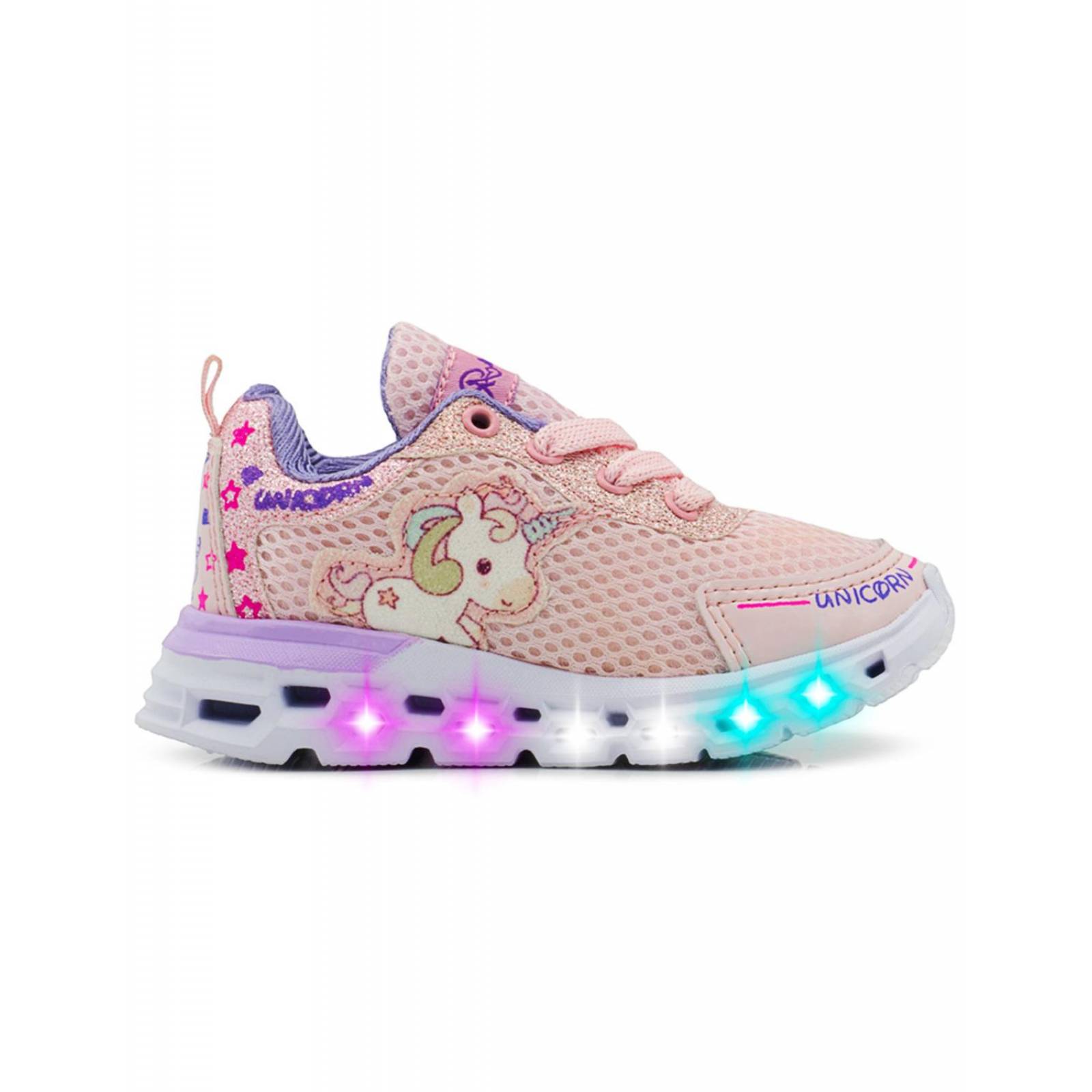 "Brillo y estilo en Tenis Luces Rojo Arándano 2202 para Niñas" 