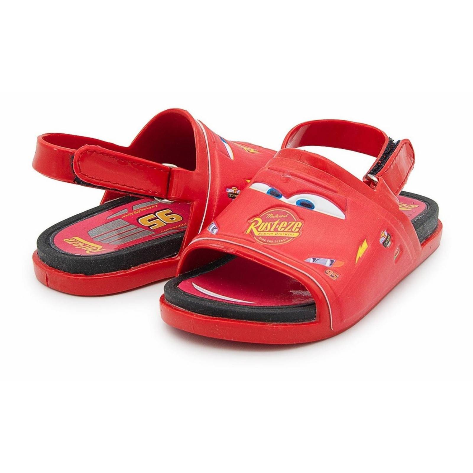 Sandalia Niño Cars Rayo Mcqueen Rojo Ajustable Velcro 13-17
