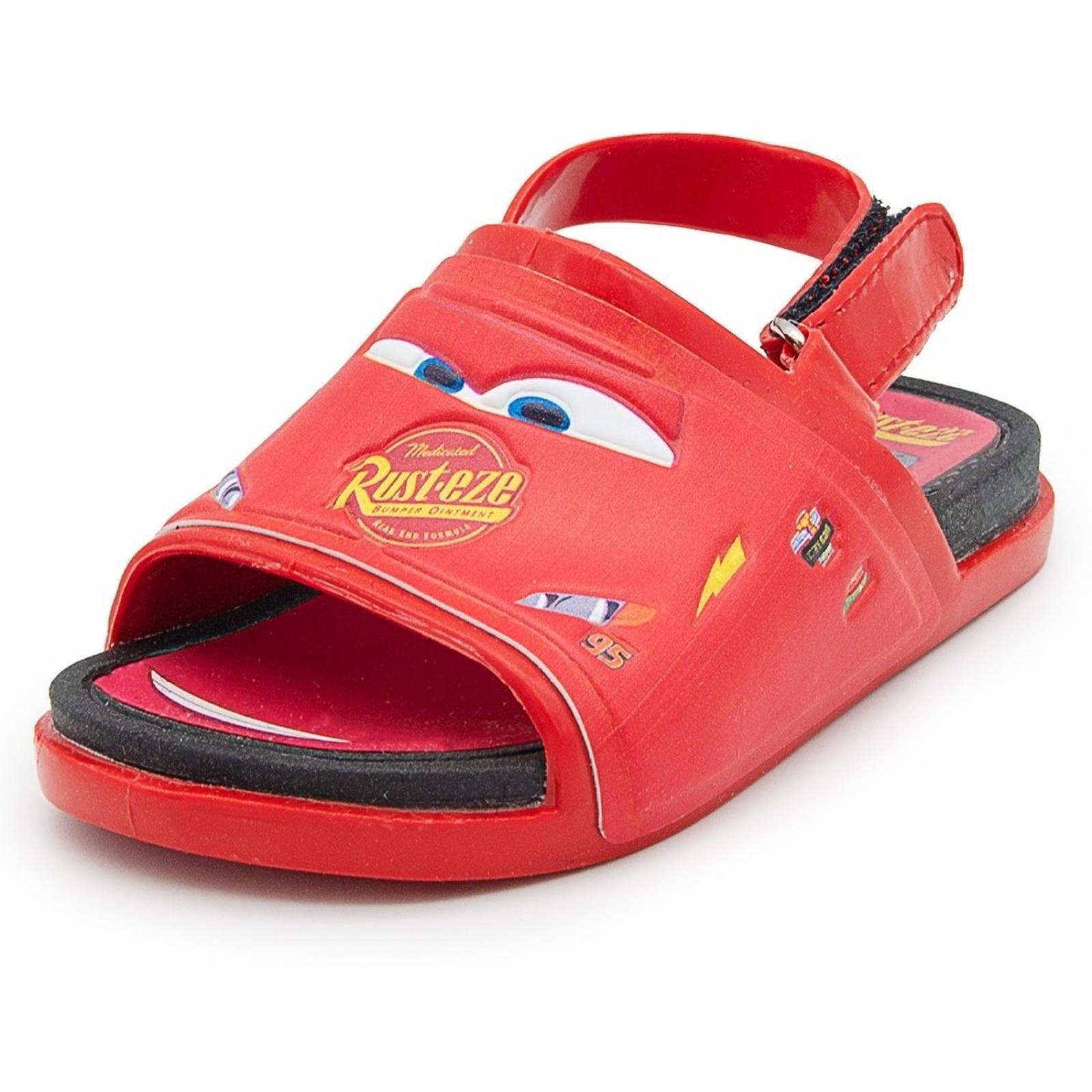 Sandalia Niño Cars Rayo Mcqueen Rojo Ajustable Velcro 13-17