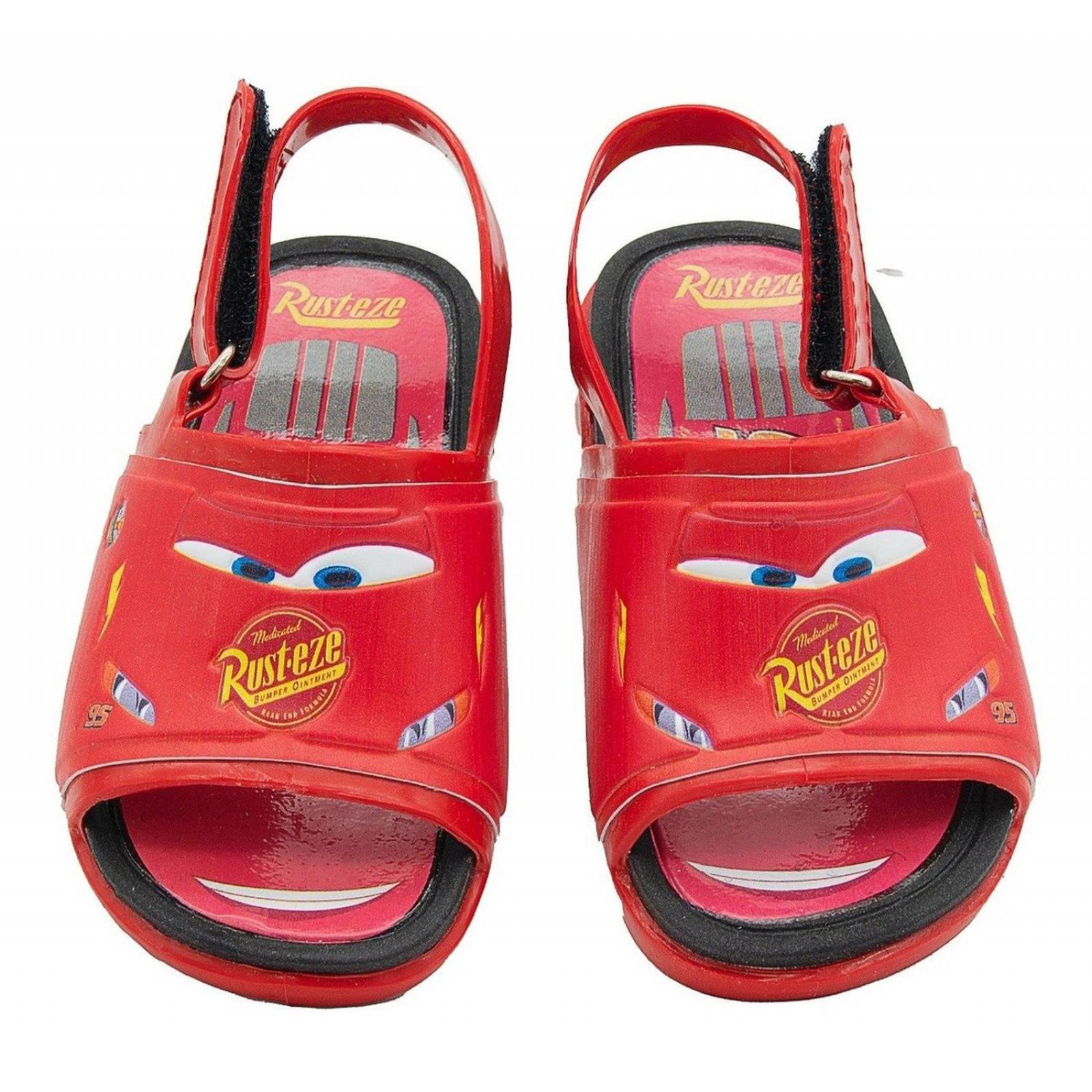 Sandalia Niño Cars Rayo Mcqueen Rojo Ajustable Velcro 13-17