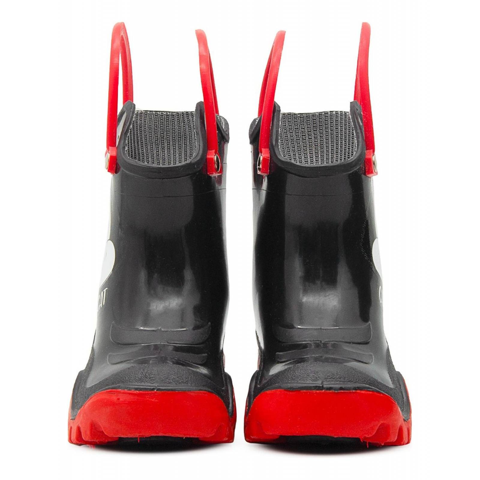 Bota Lluvia Niño Bubble Gummers Gatito Negro Rojo 13-21 