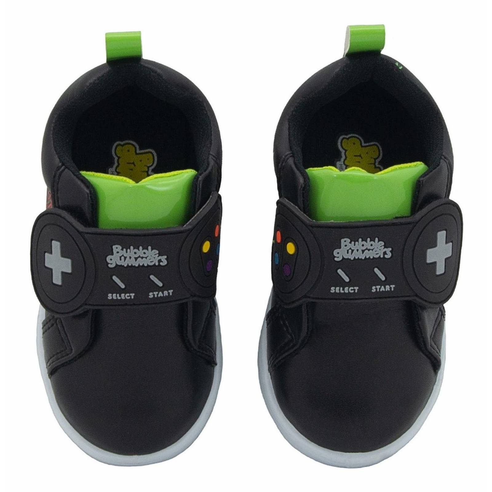 Tenis Gamer Velcro Niño Bubble Gummers Mike Negro/vde 14-19