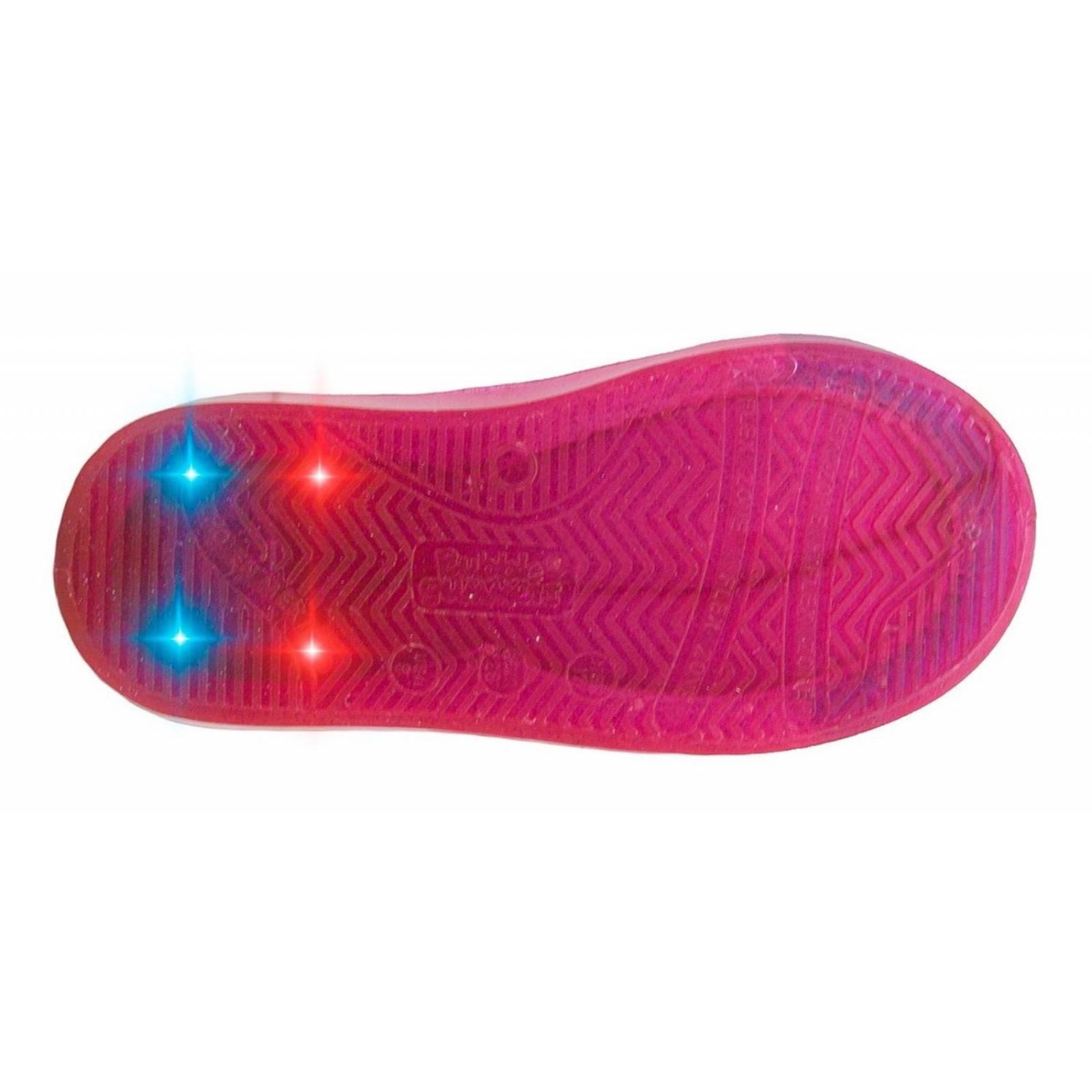 Tenis Luces Led Niña Bubble Gummers Onix Velcro 14-19 