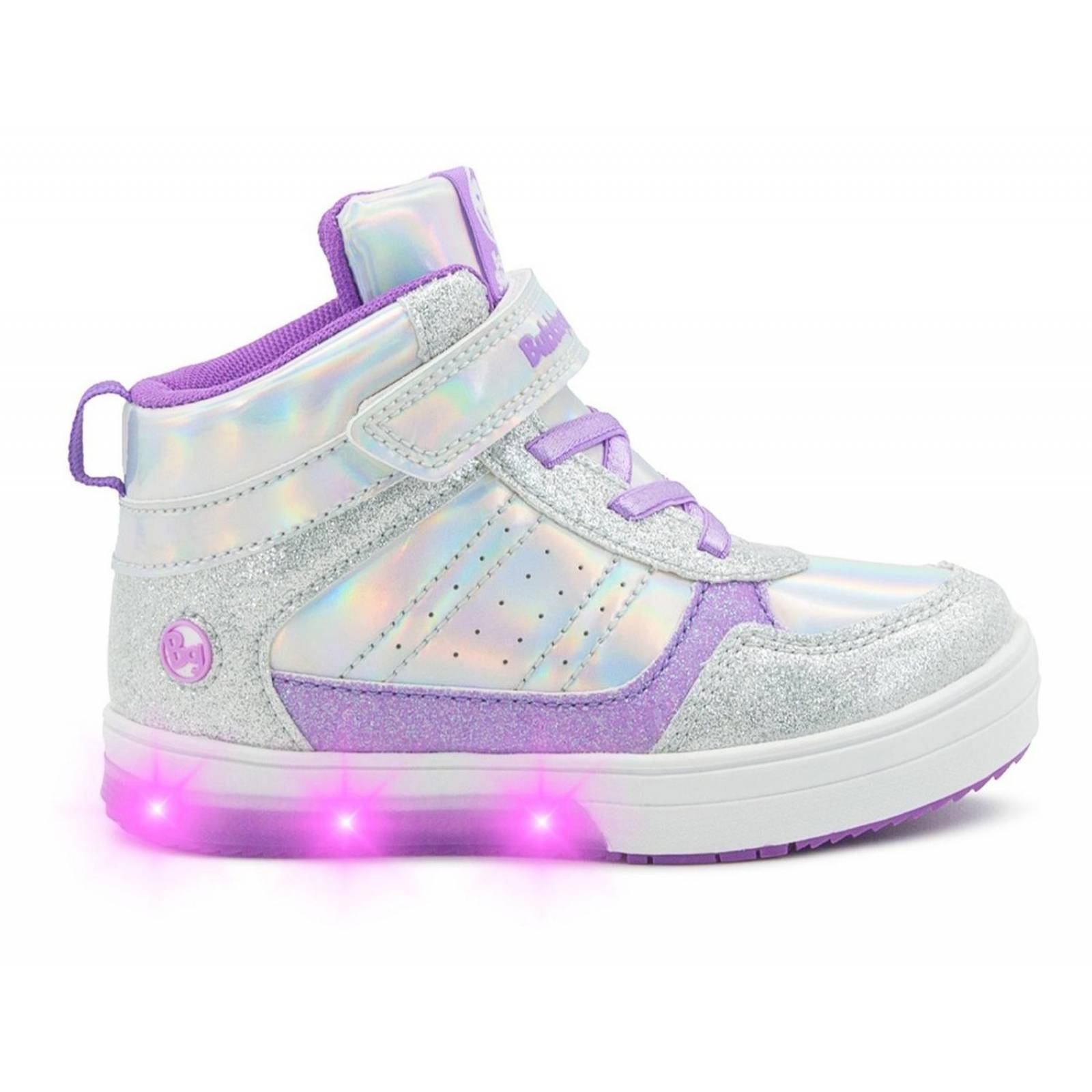 Tenis Luces Niña Bota Bubble Gummers Arcoiris 14-20 