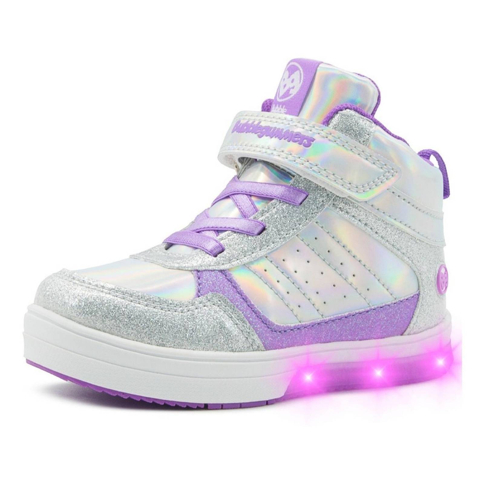 Tenis Luces Niña Bota Bubble Gummers Arcoiris 14-20 