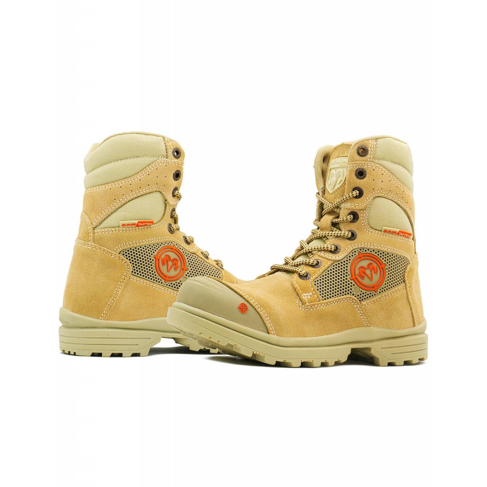 Bota Táctica Ram Caballero Beige Antiderrapante Senderismo 