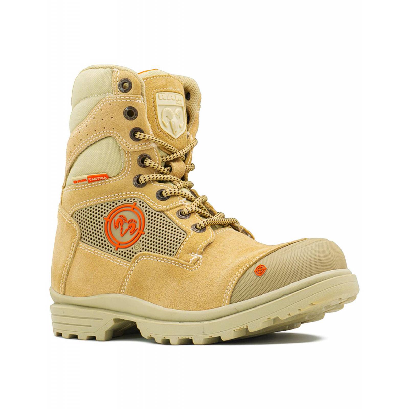 Bota Táctica Ram Caballero Beige Antiderrapante Senderismo 