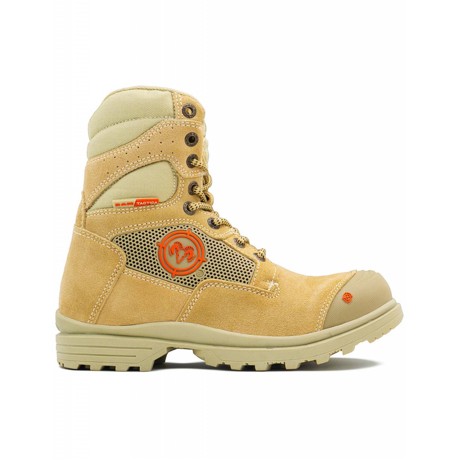 Bota Táctica Ram Caballero Beige Antiderrapante Senderismo 