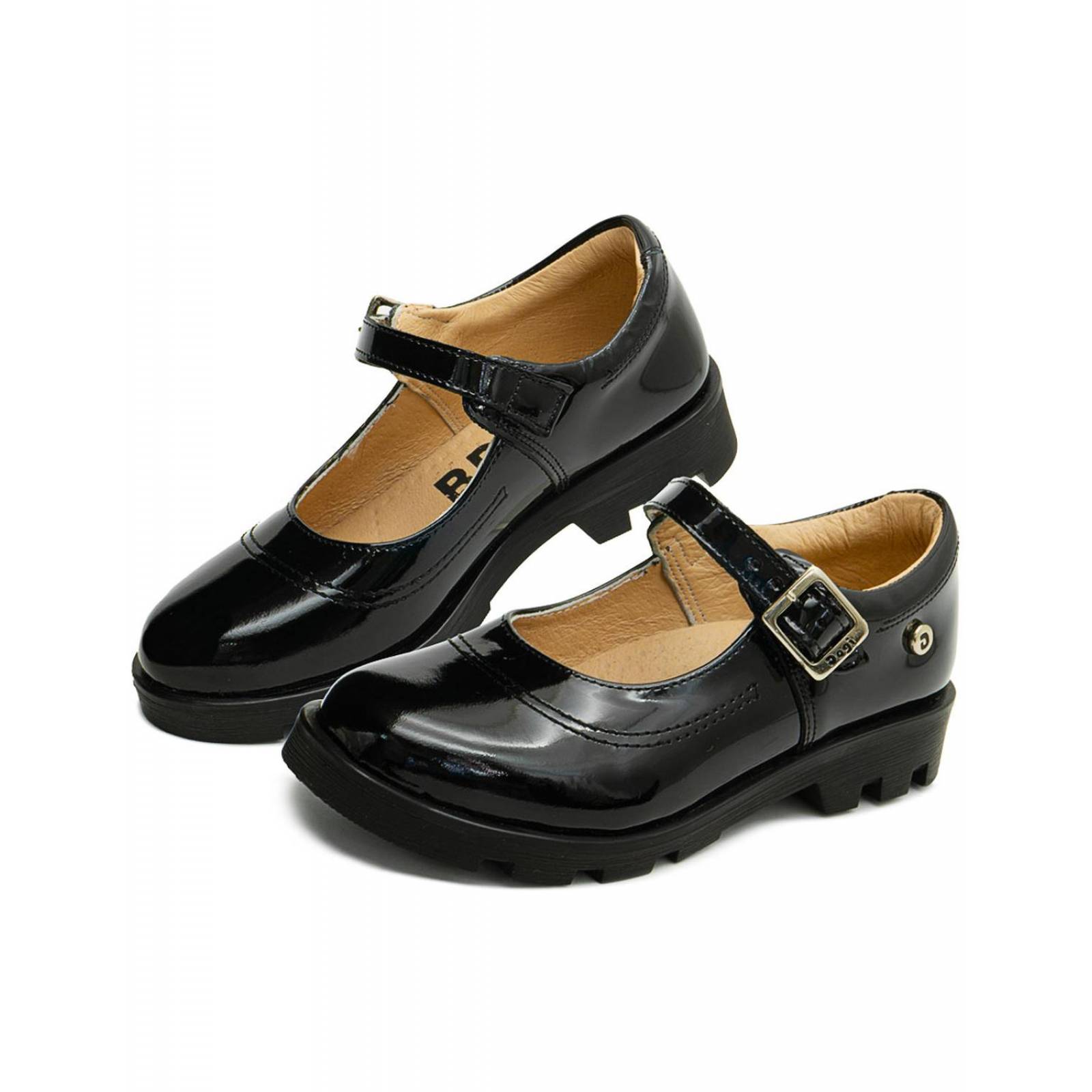 Zapato Escolar Dogi Niña Charol Negro Antiderrapante 18-21.5 