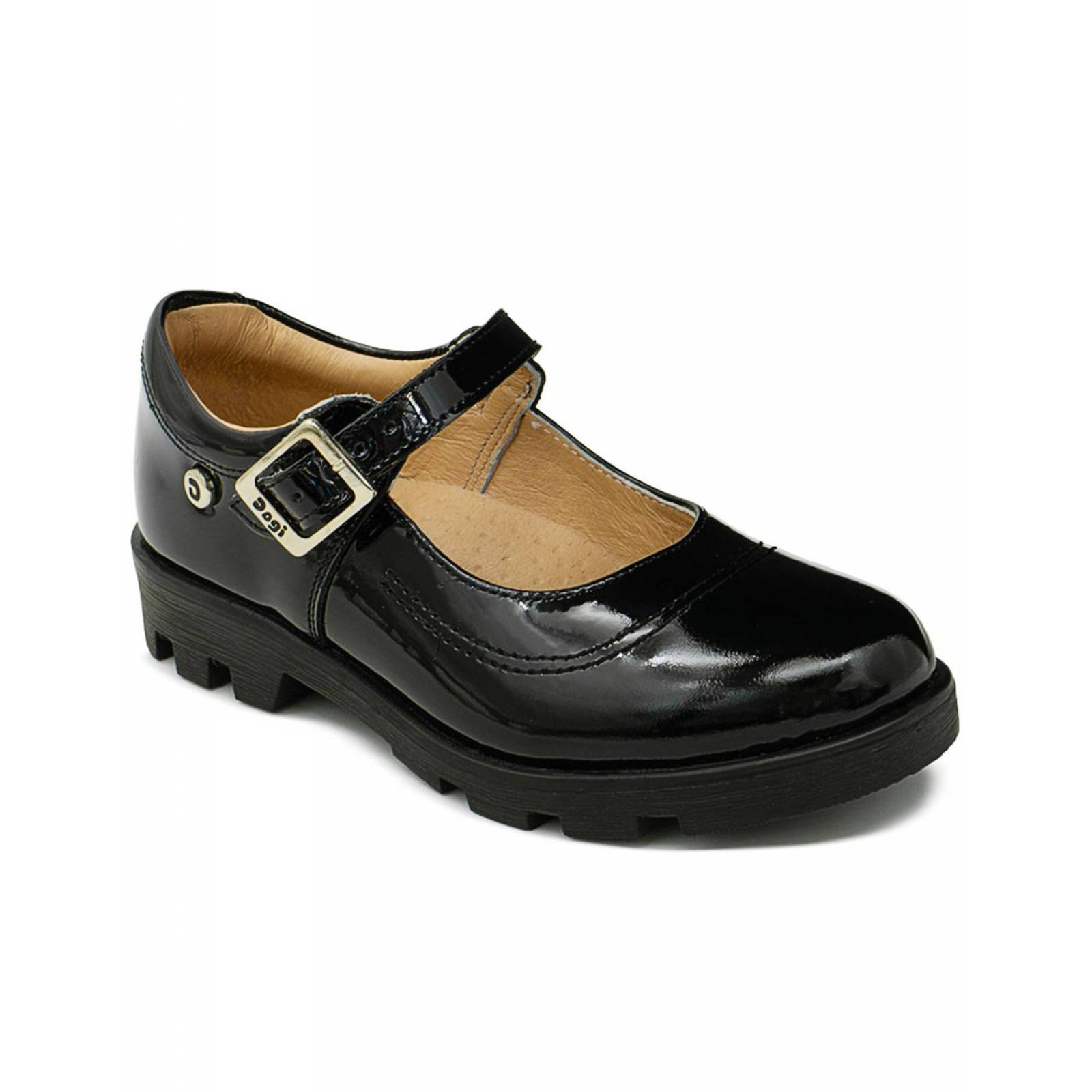 Zapato Escolar Dogi Niña Charol Negro Antiderrapante 18-21.5 
